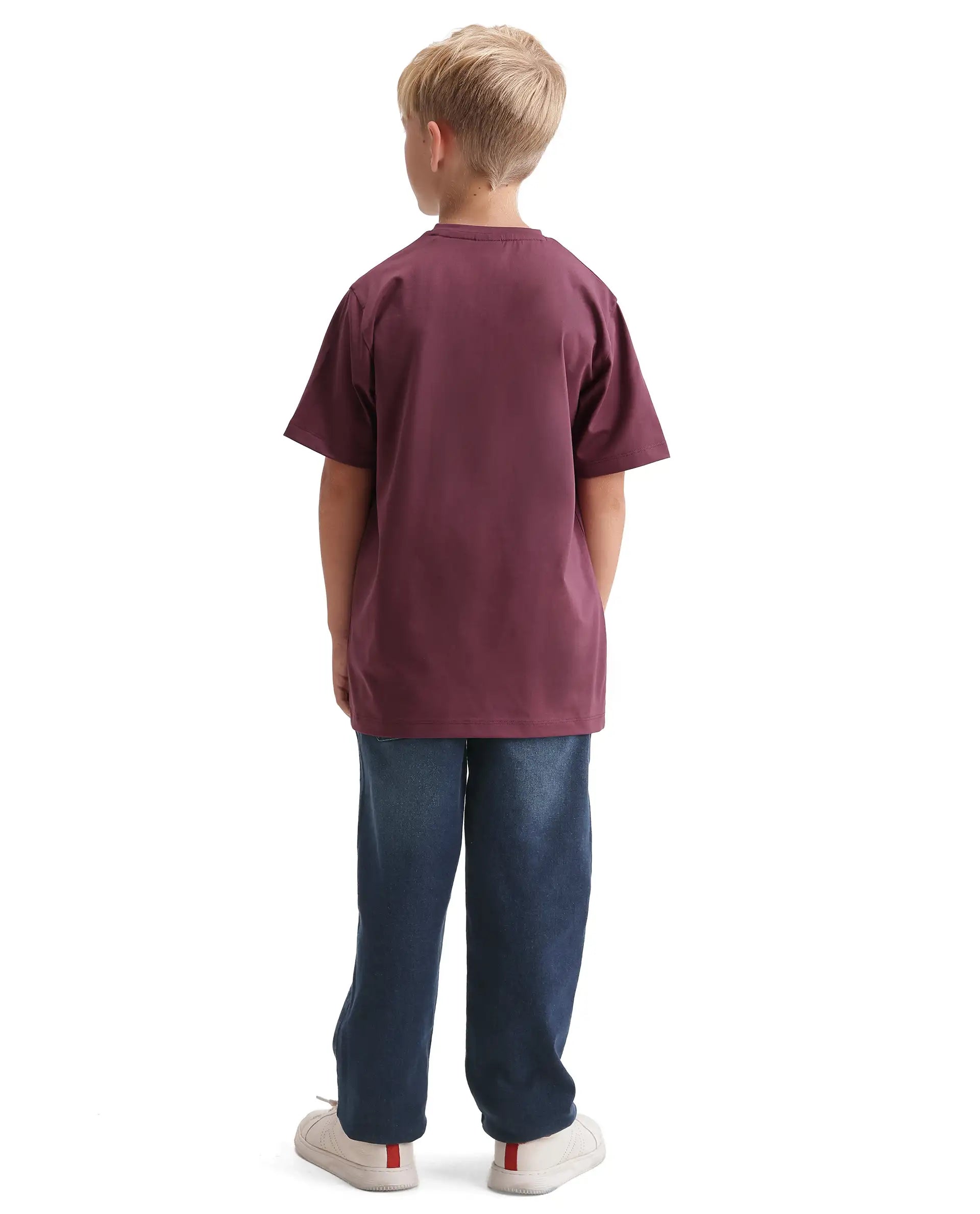 Rare Ones Kids Lifo Dark Blue Cotton Blend Fabric Drawstring Closure Regular Fit Plain Jeans