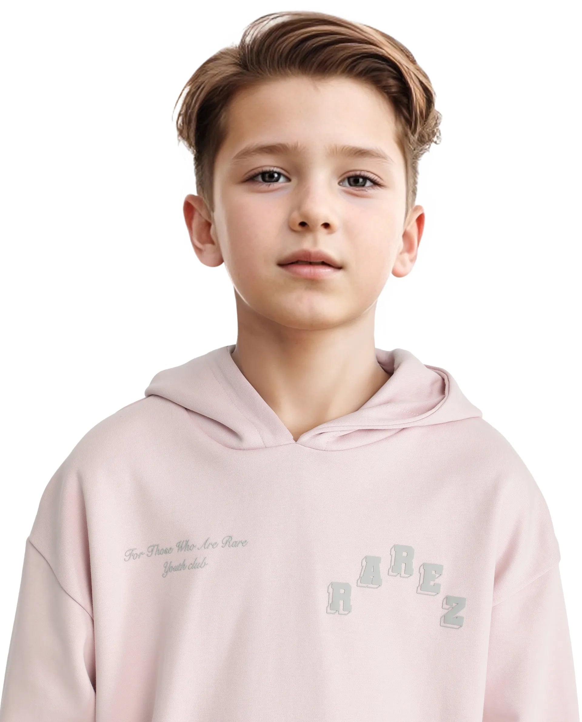 Rare Ones Kids Linden Pink Cotton Poly Full Sleeve Embroidered Sweatshirt