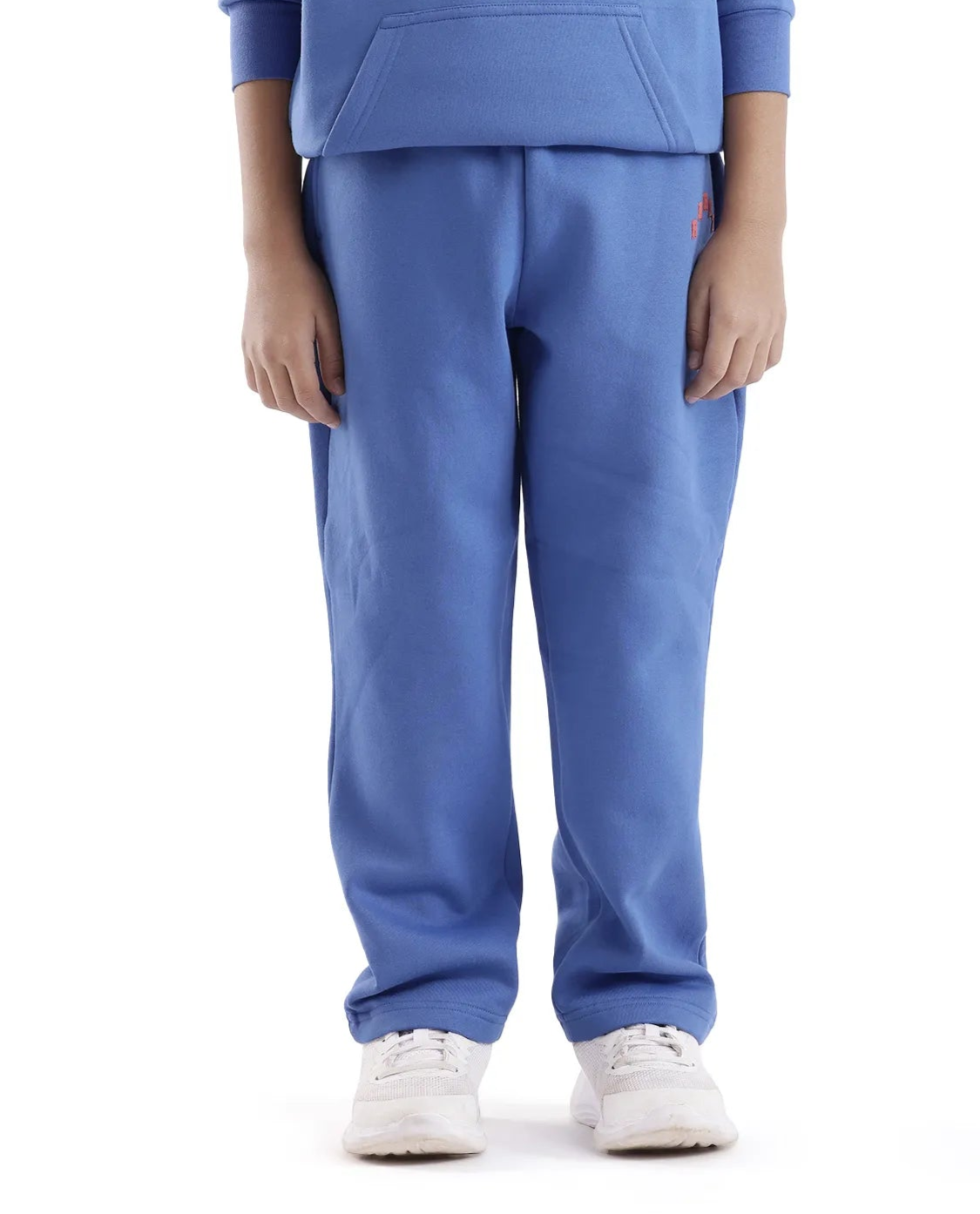Rare Ones Kids Lint Blue Cotton Solid Trackpant