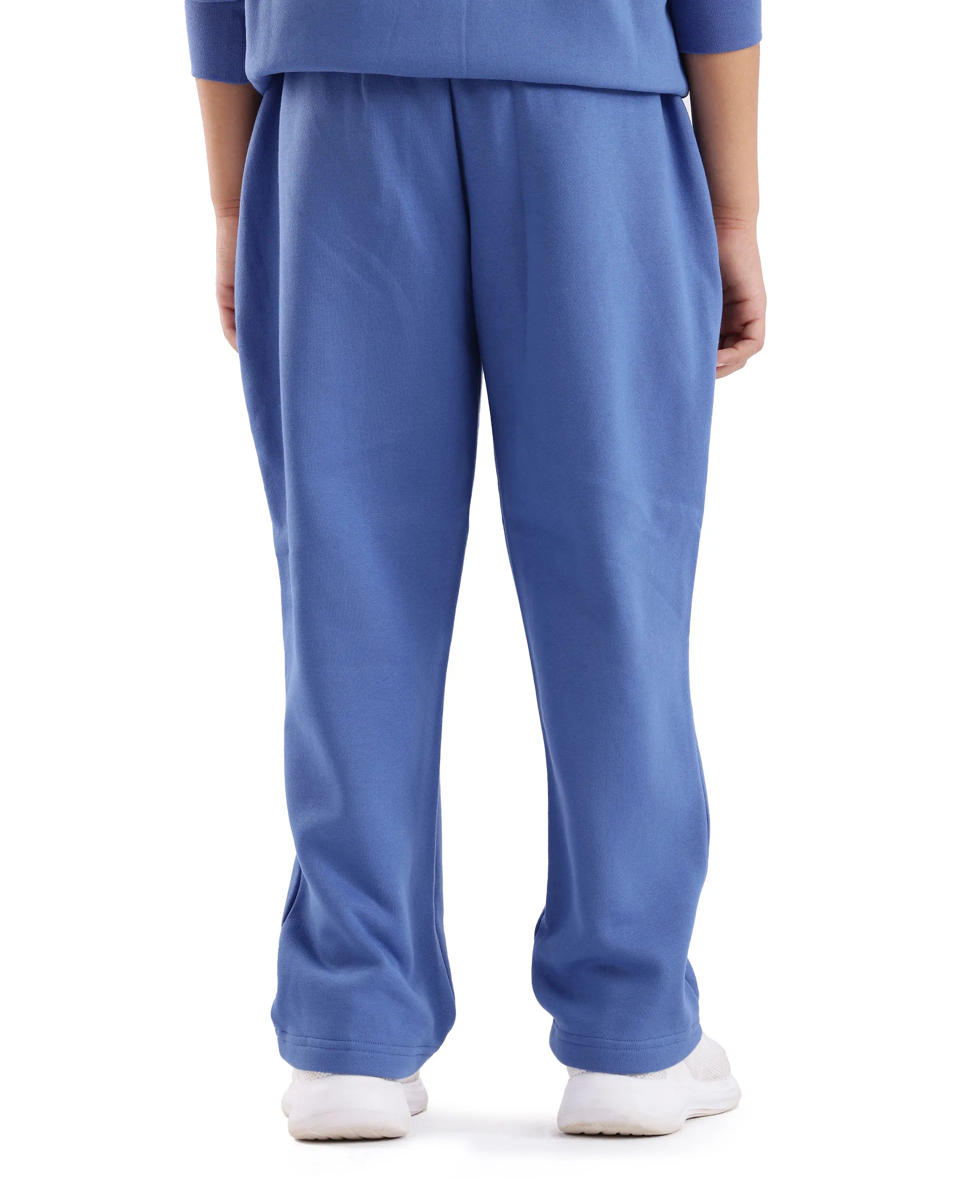 Rare Ones Kids Lint Blue Cotton Solid Trackpant