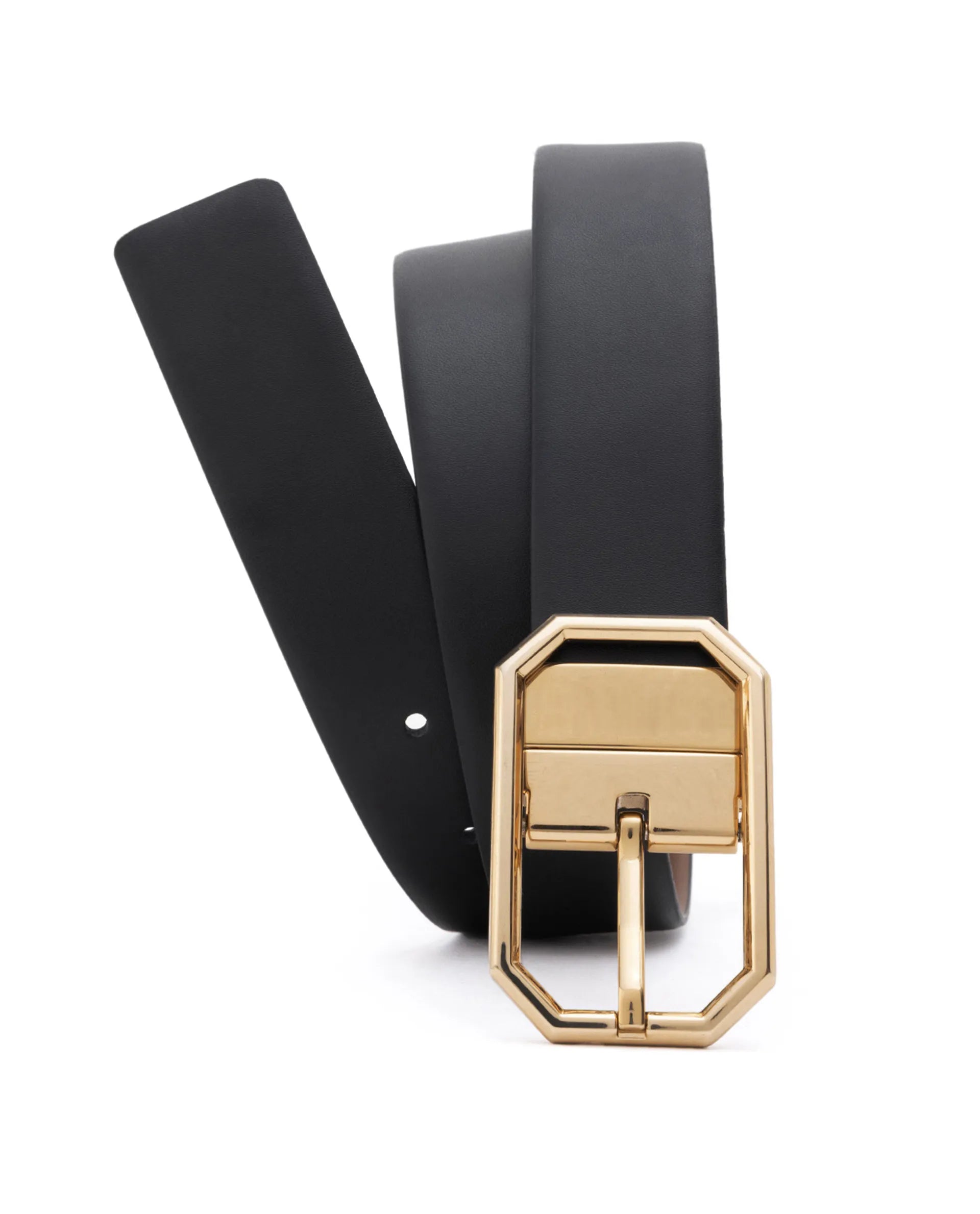 Rare Rabbit Men'S Liono Black Belt Leather