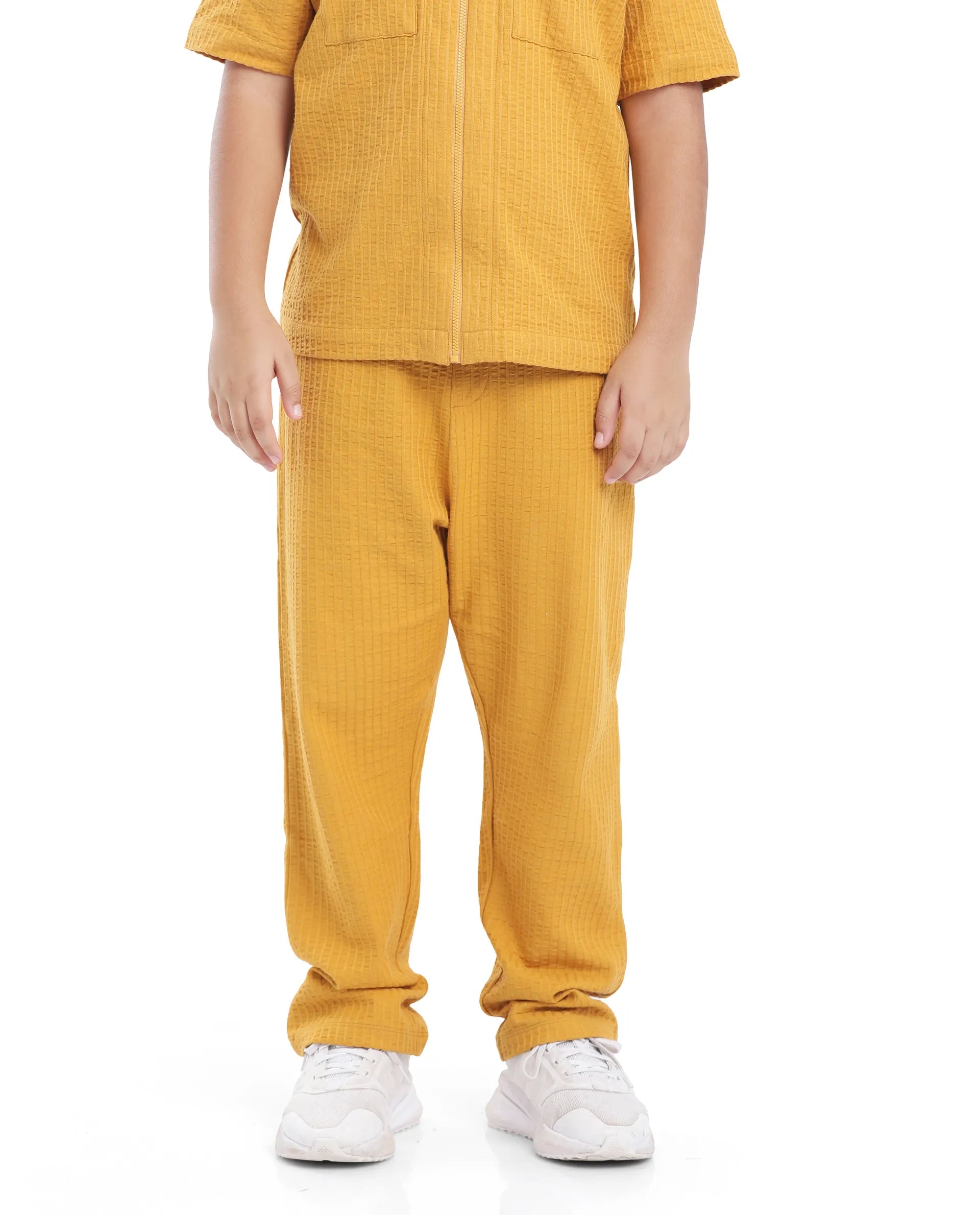 Rare Ones Kids Lomot Mustard Cotton Solid Trackpant