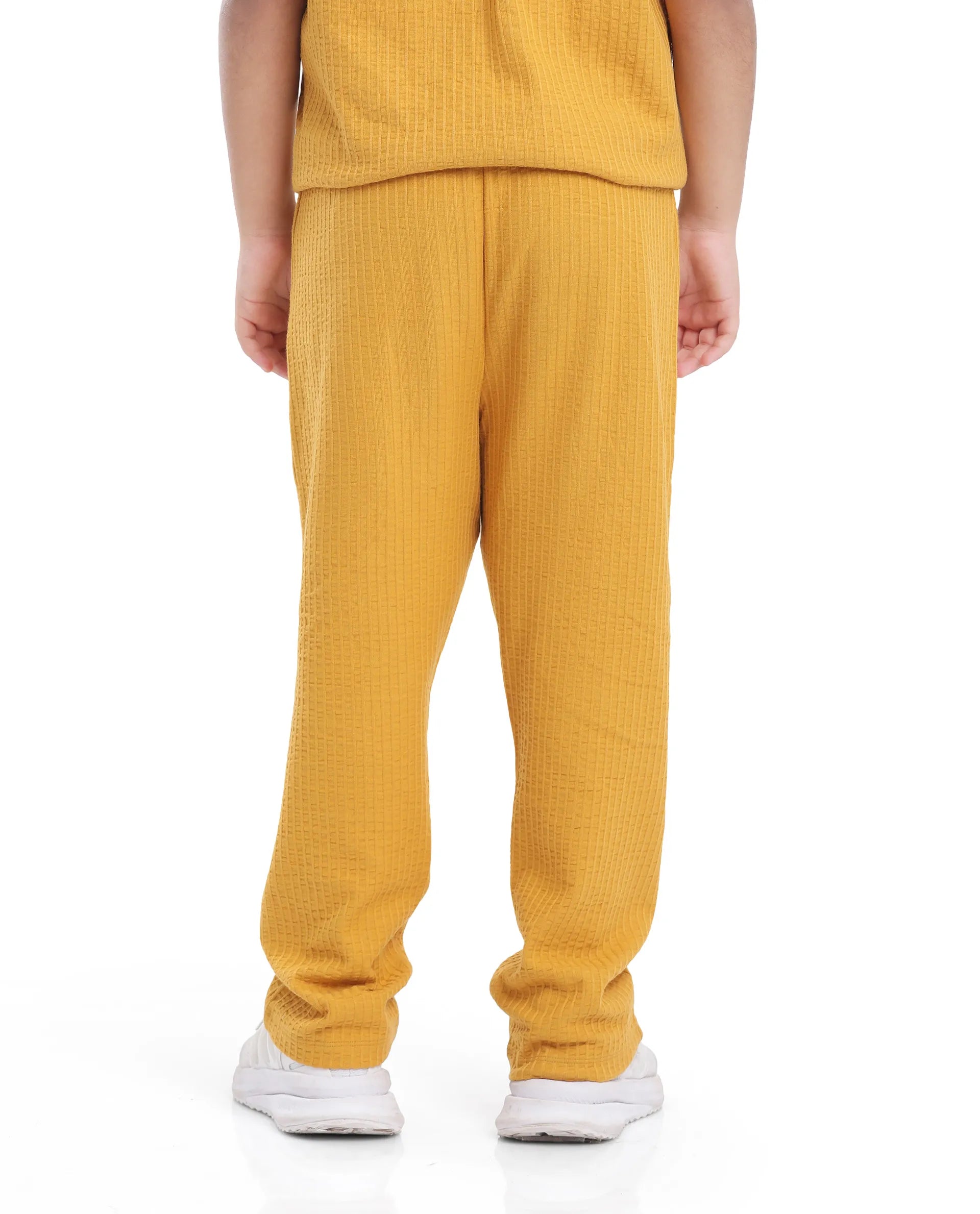 Rare Ones Kids Lomot Mustard Cotton Solid Trackpant