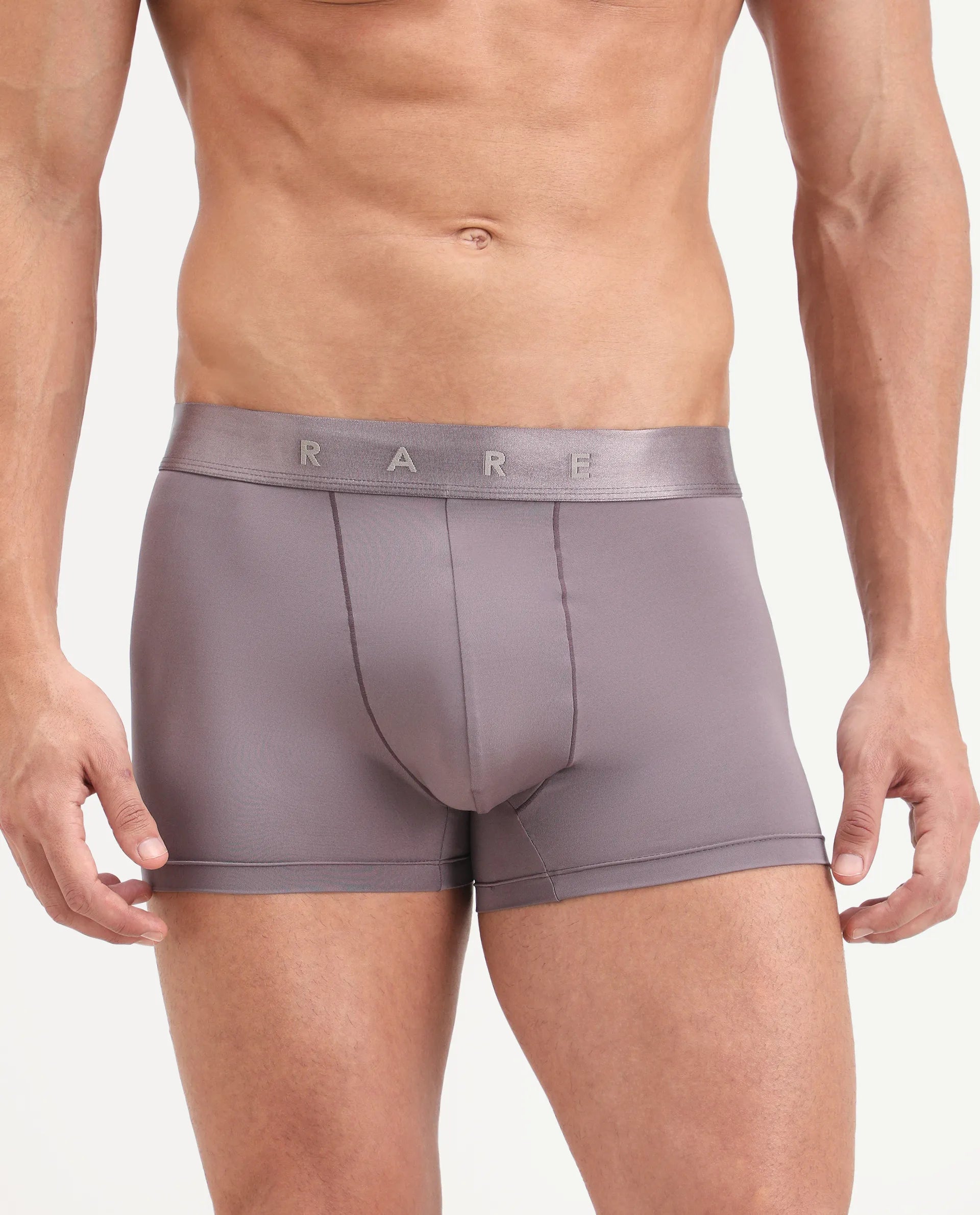 Rare Rabbit Men's Lovi Dusky Pink Soft Nylon Blend Trunks