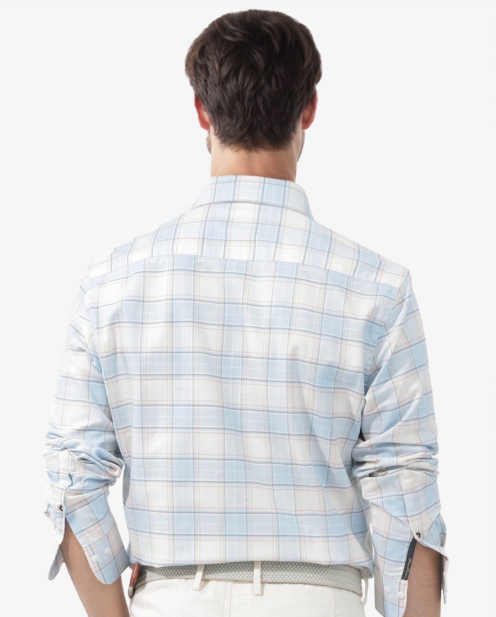 Rare Rabbit Mens Lowen Pastel Yellow Cotton Fabric Full Sleeve Checks Print Shirt