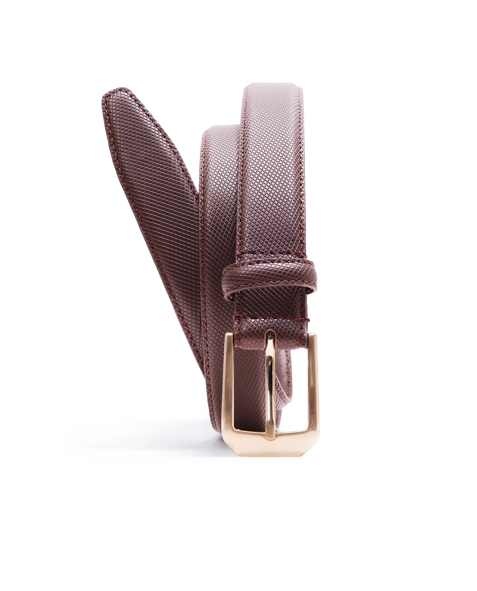 Rare Rabbit Men Lynx Cherry Leather Belt