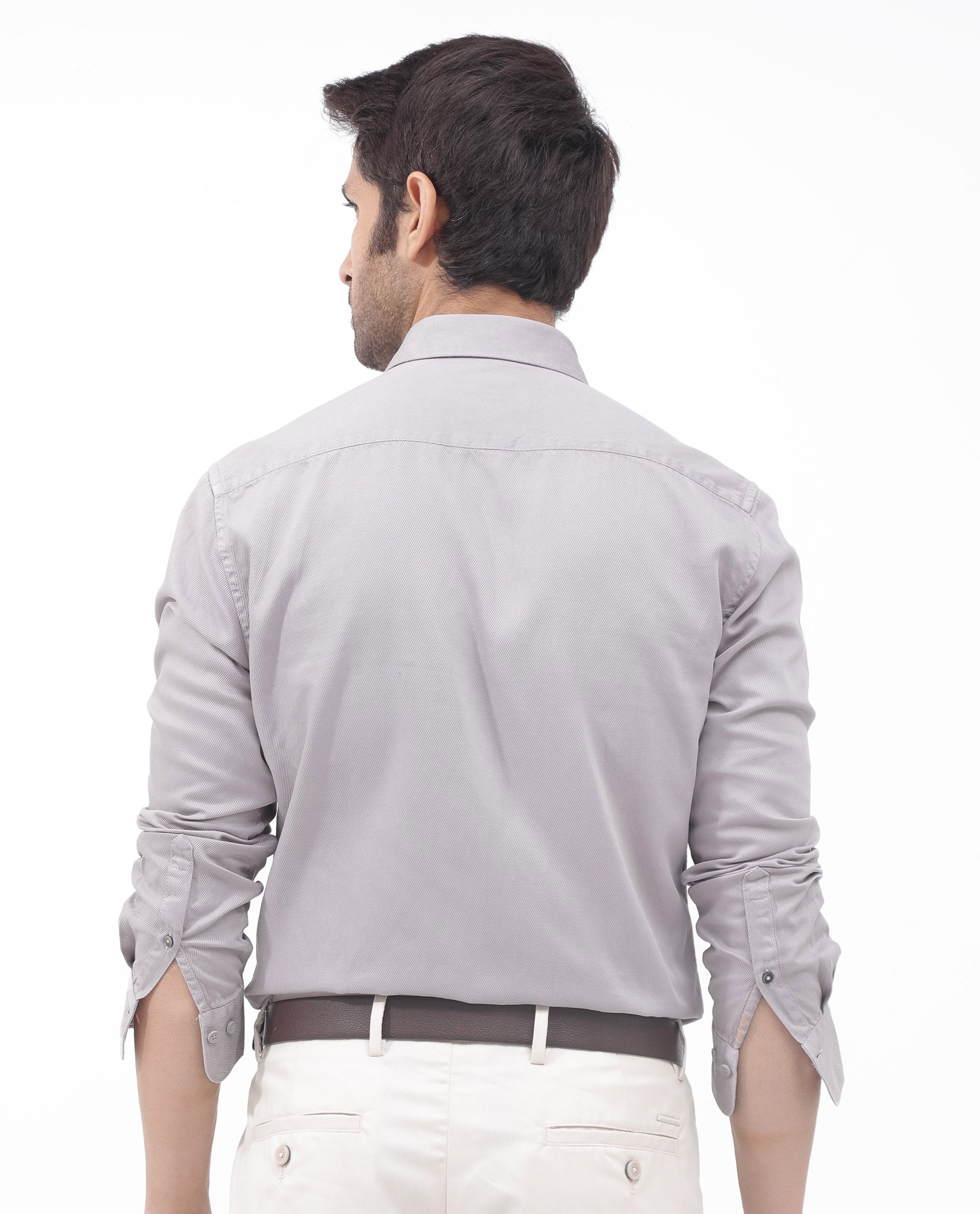 Rare Rabbit Mens Lyton-2 Dusky Purple Shirt Full Sleeve Over Dyed Front Flap Pocket Solid