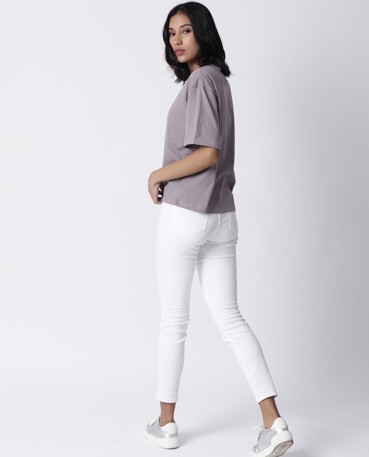 Rareism Women Niki Purple T-Shirt Short Sleeves