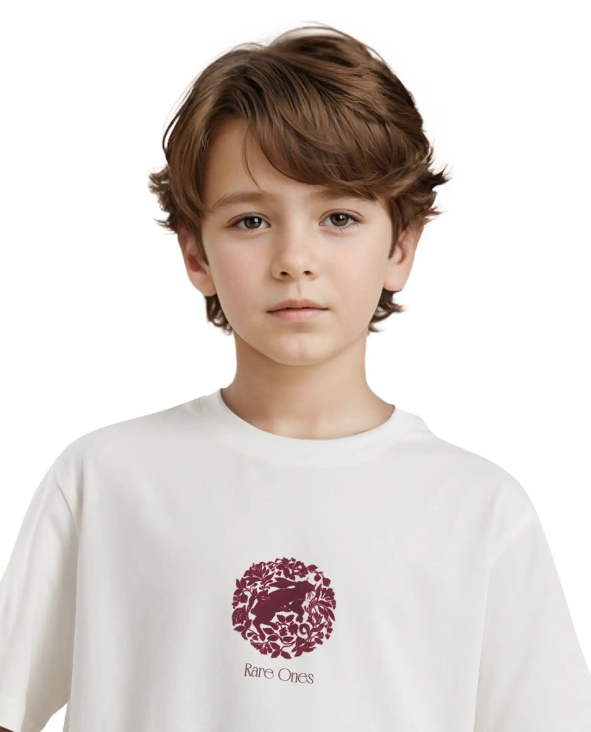 Rare Ones Kids Makes White Cotton Half Sleeves Crew Neck Graphic Print T-Shirt