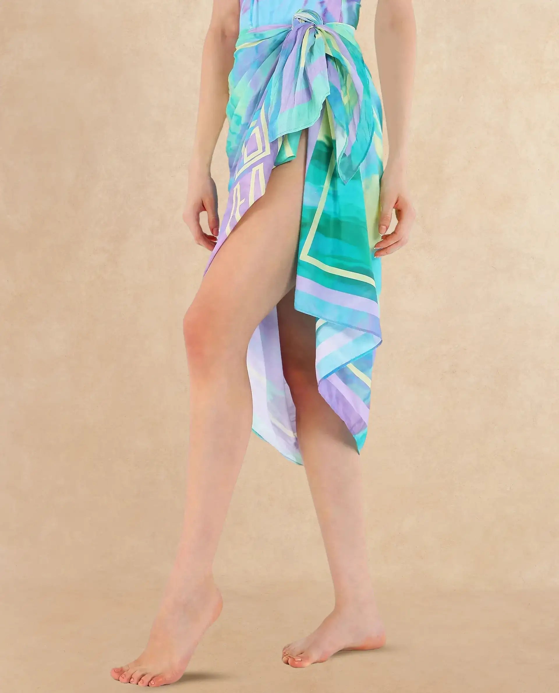 Rareism Women Mano Multi Abstract Print Scarf