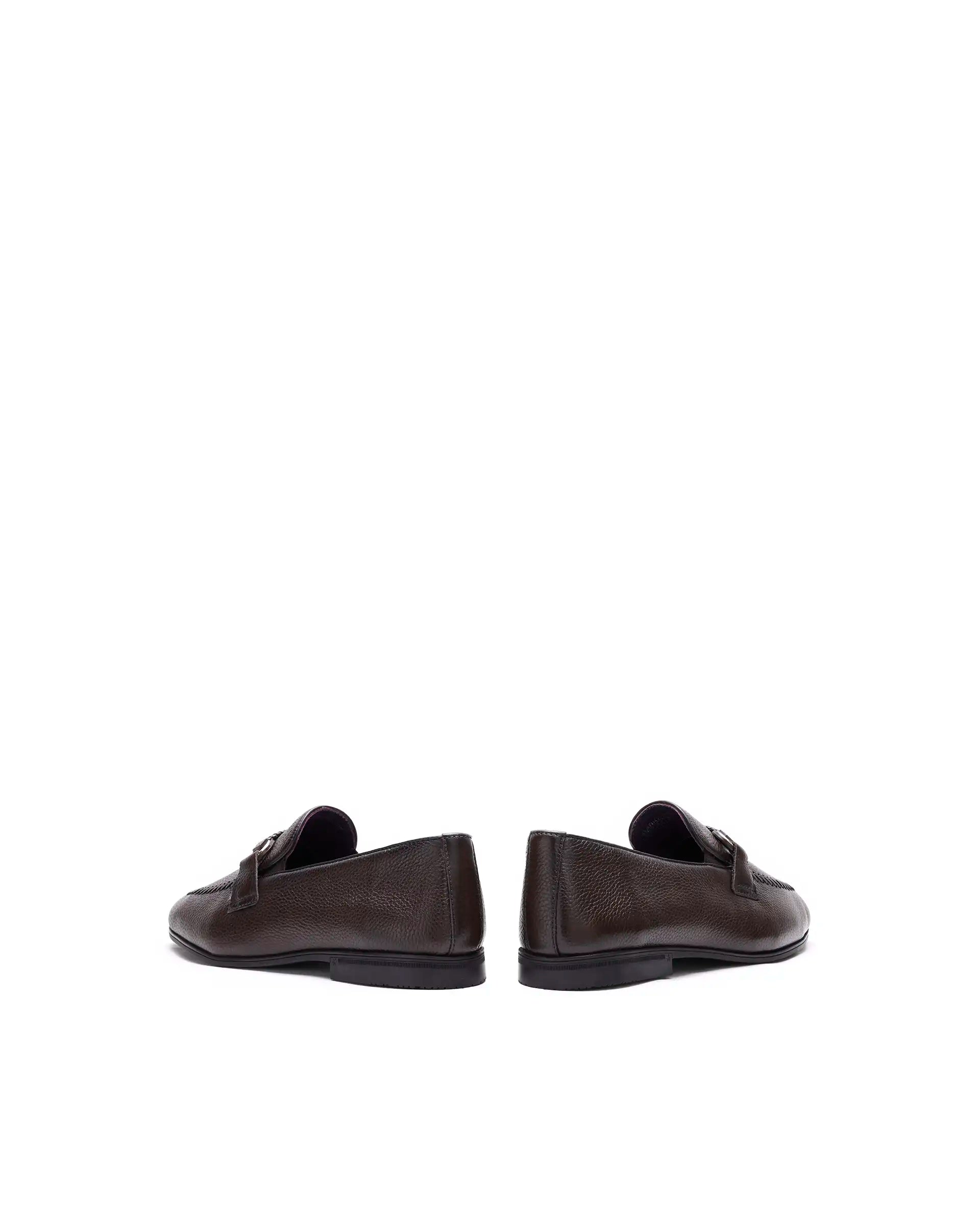 Rare Rabbit Men's Mario Brown Leather Mocassin