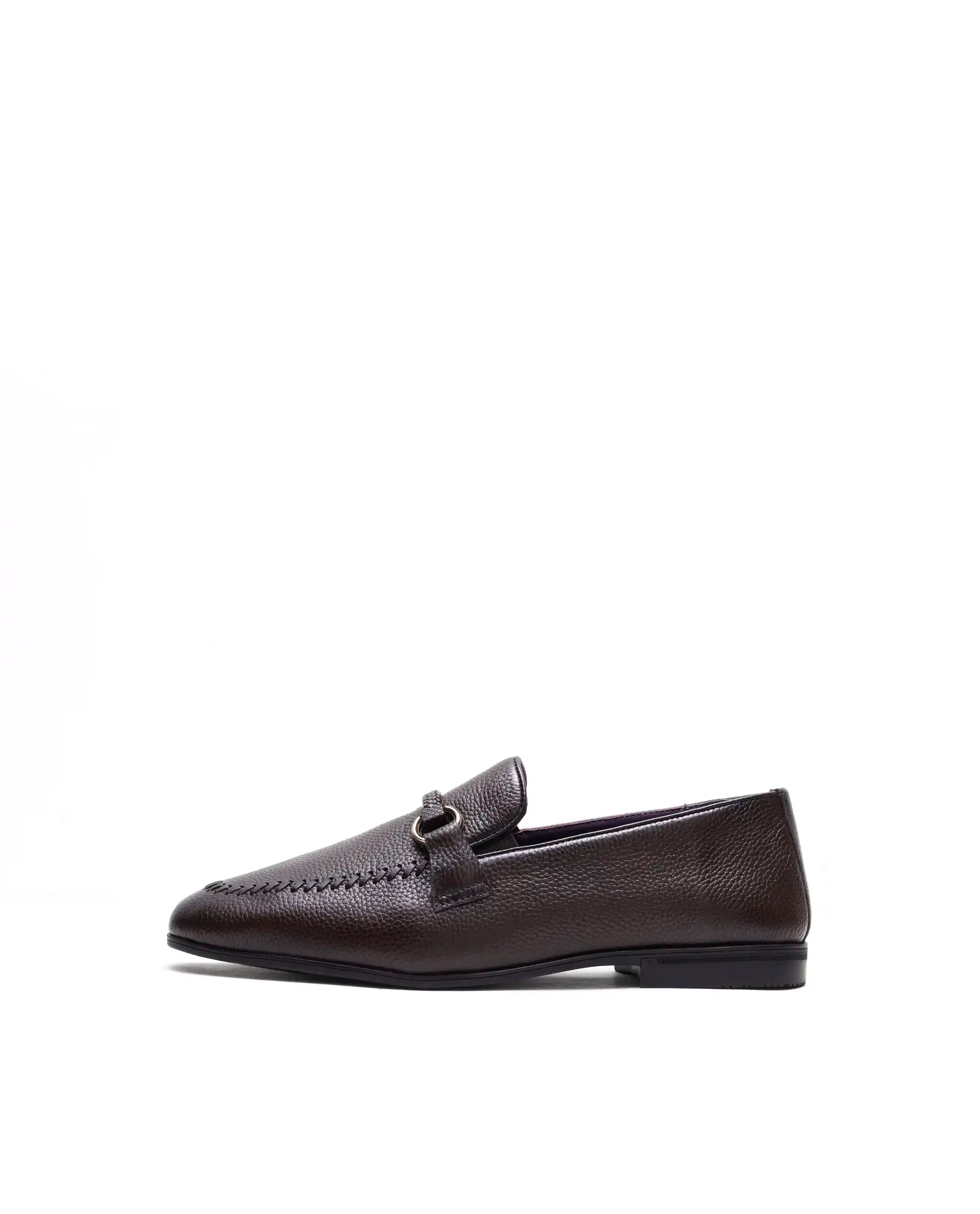 Rare Rabbit Men's Mario Brown Leather Mocassin