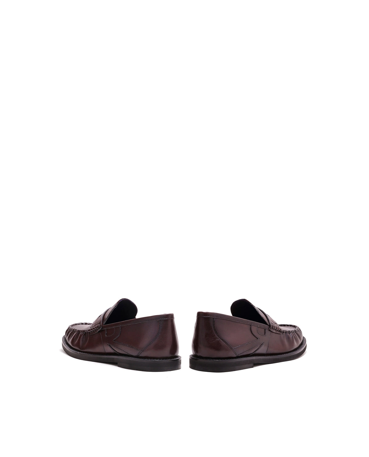 Rarez Men's Marion Dark Cherry Leather Regular Loafers