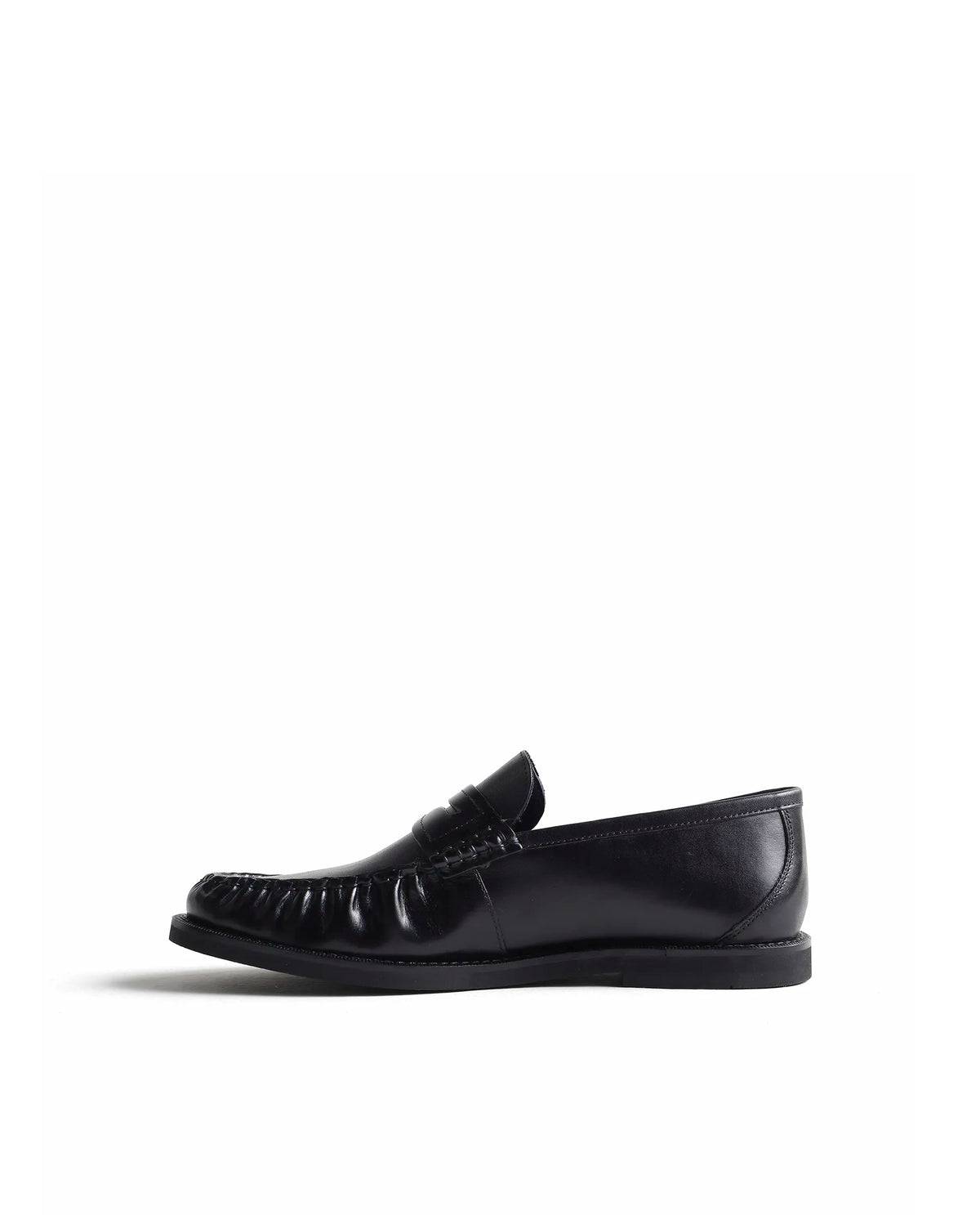 Rarez Men's Marion Primary Black Leather Regular Loafers