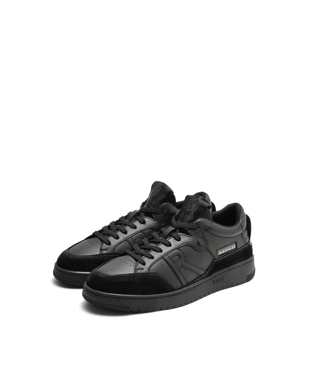 Rarez Men's Matr 02 Primary Black Micro Fiber Sneaker