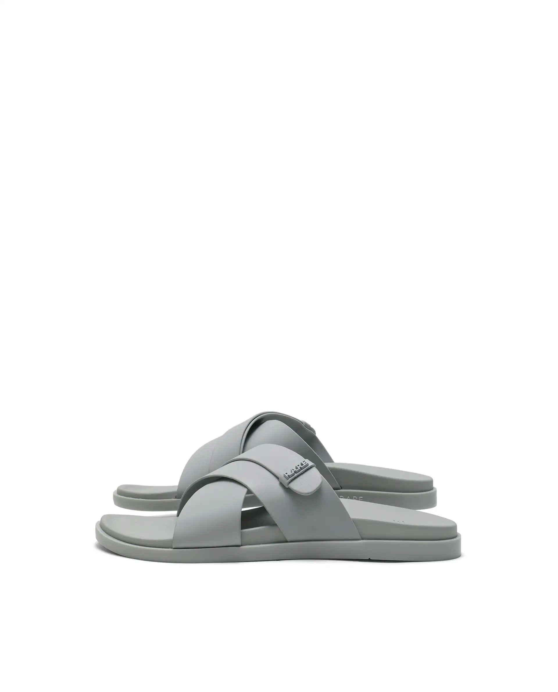 Rarez Men's Mave Light Grey Leather Regular Sandal