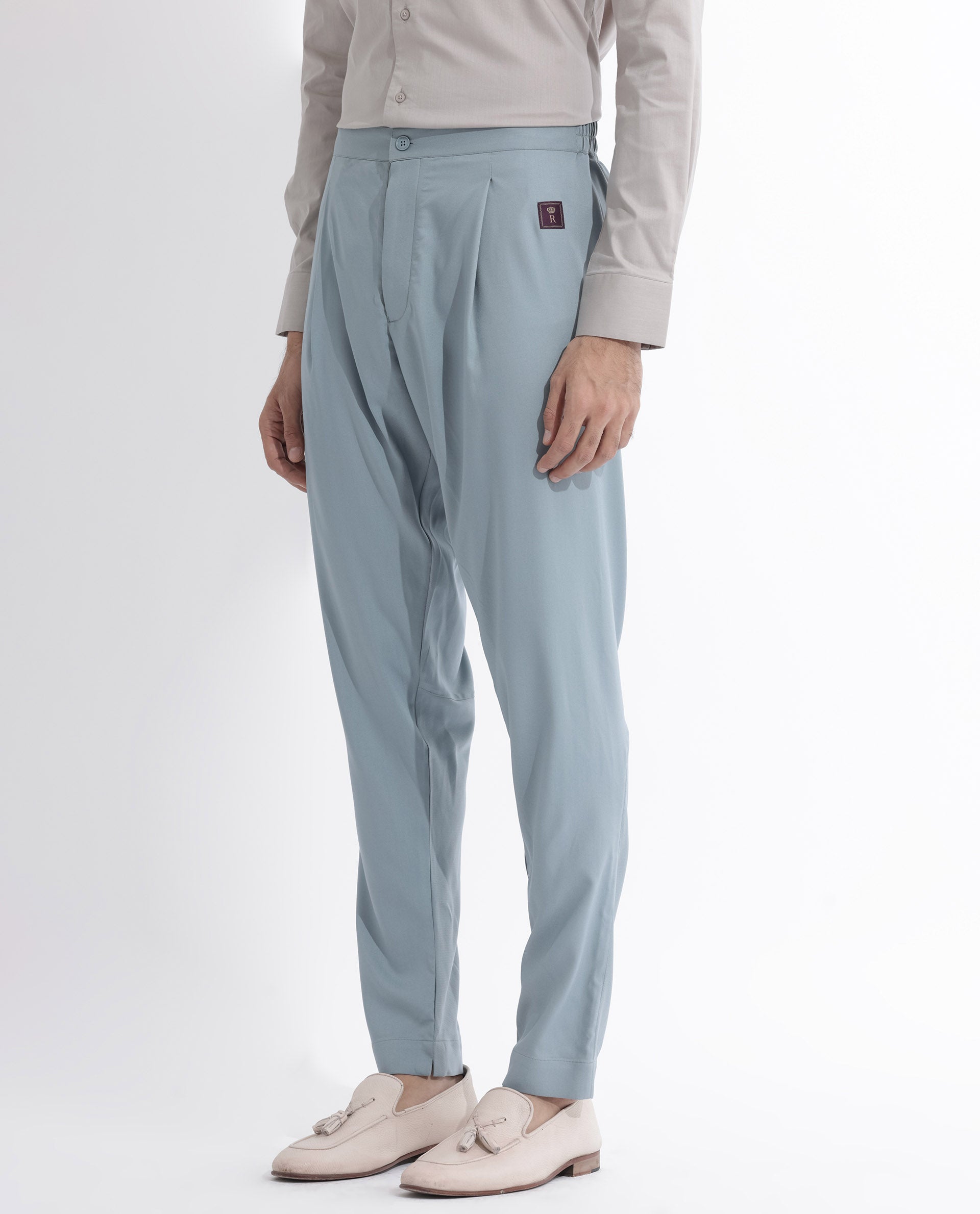 Rare Rabbit Mens Medo-P Dusky Green Mid Rise Pajama