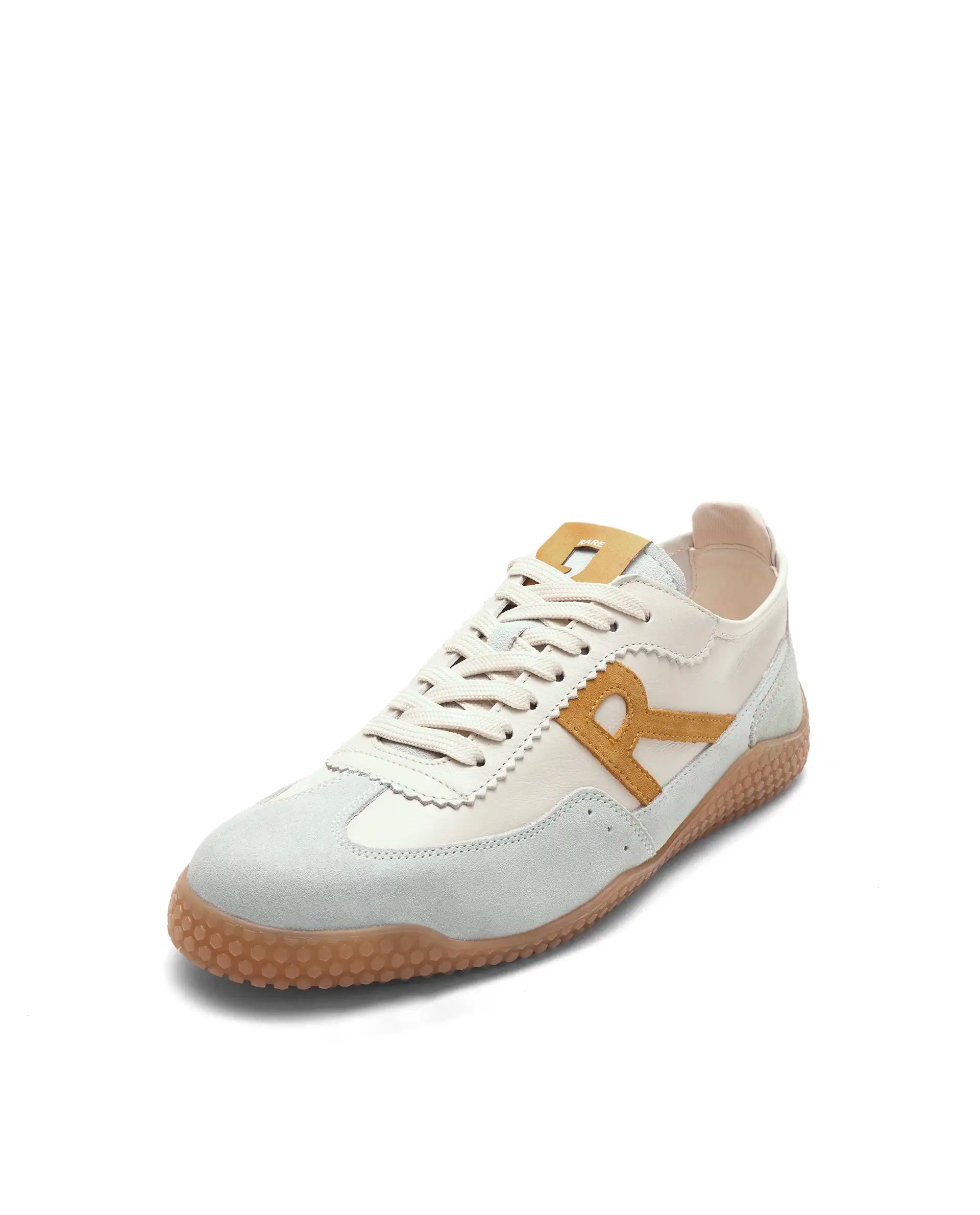 Rare Rabbit Men's Membo Mustard Leather Sneaker