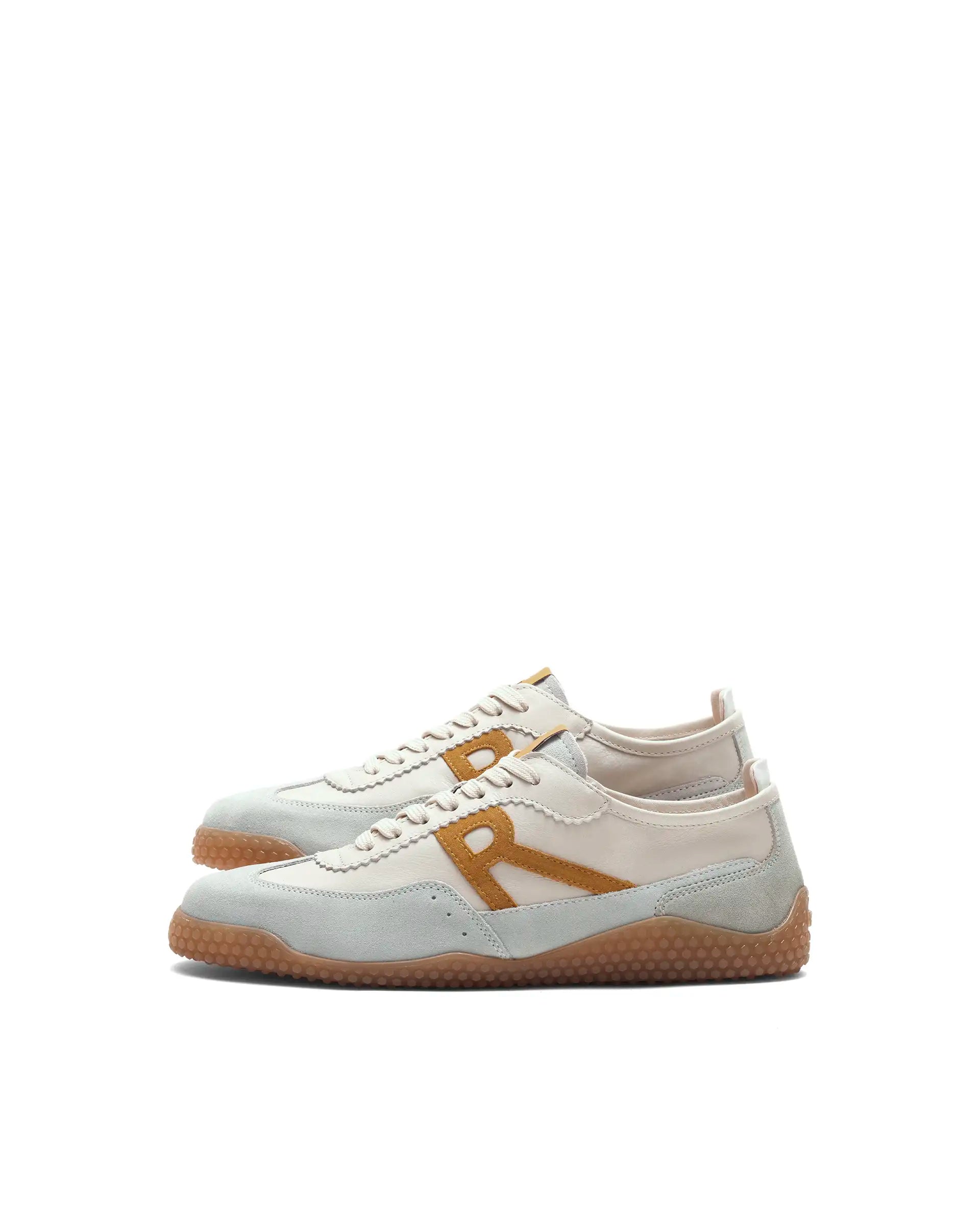 Rare Rabbit Men's Membo Mustard Leather Sneaker