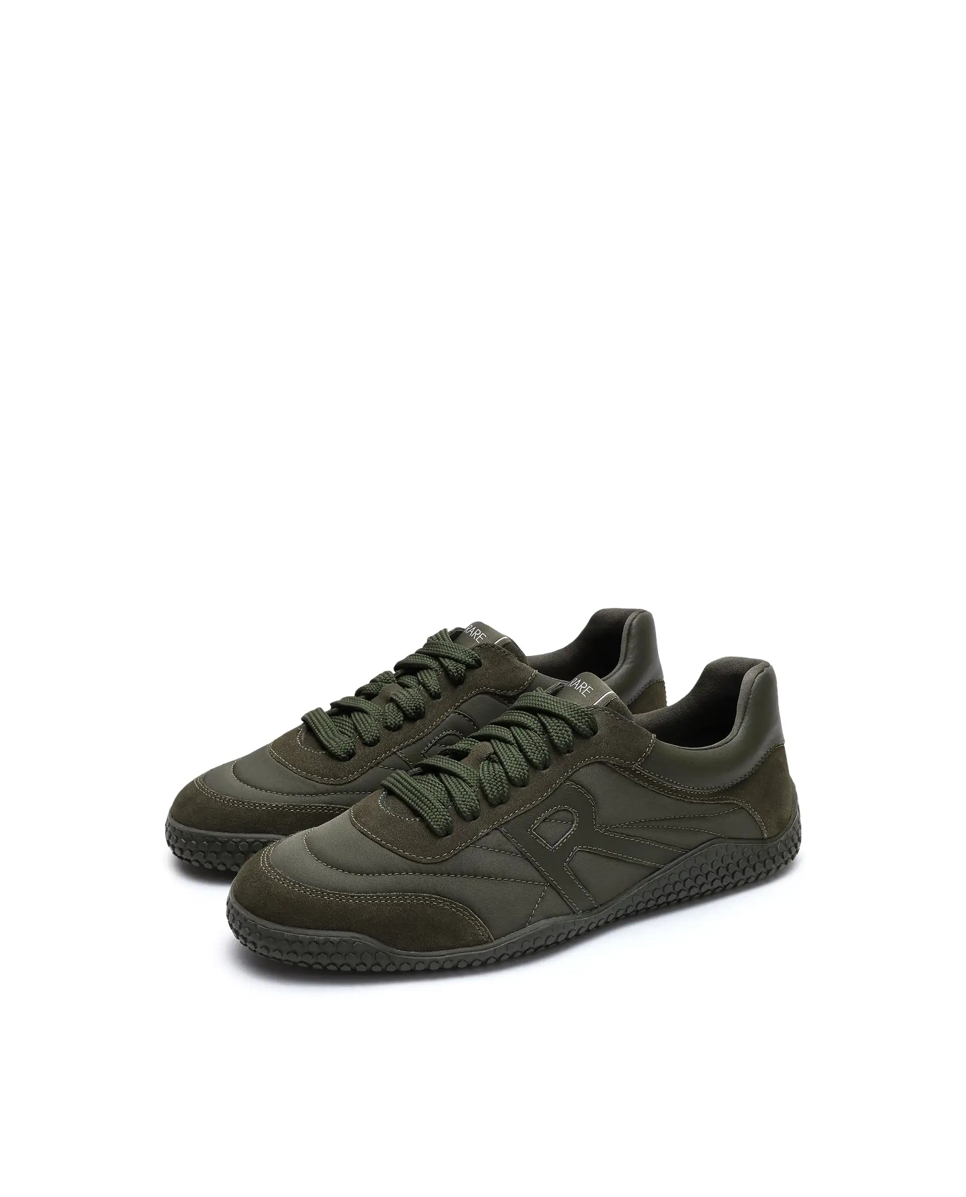 Rare Rabbit Men's Membo P6 Dark Olive Suede Sneaker