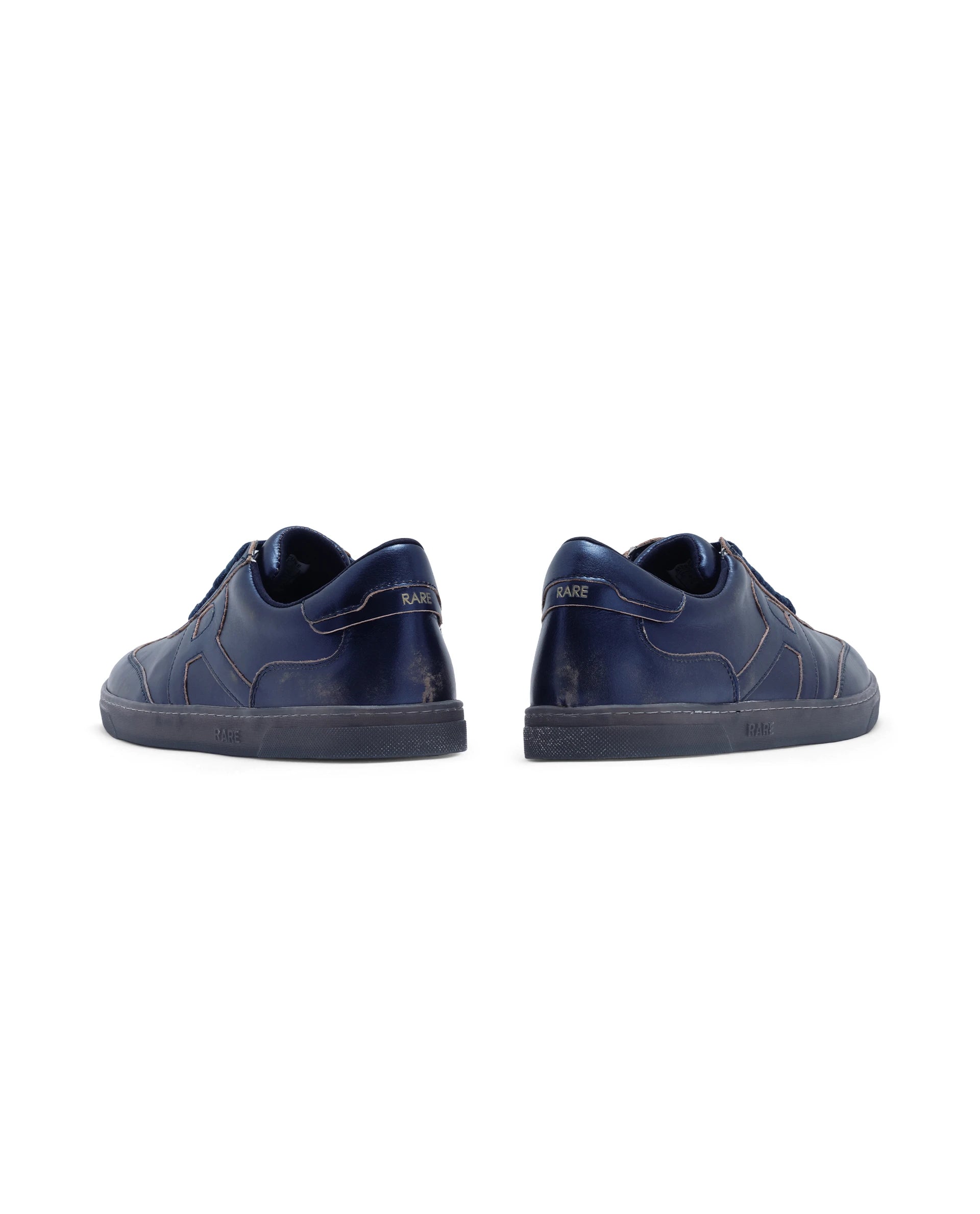 Rare Rabbit Men Mercure Metallic Blue Lace-Up Closure Shoes