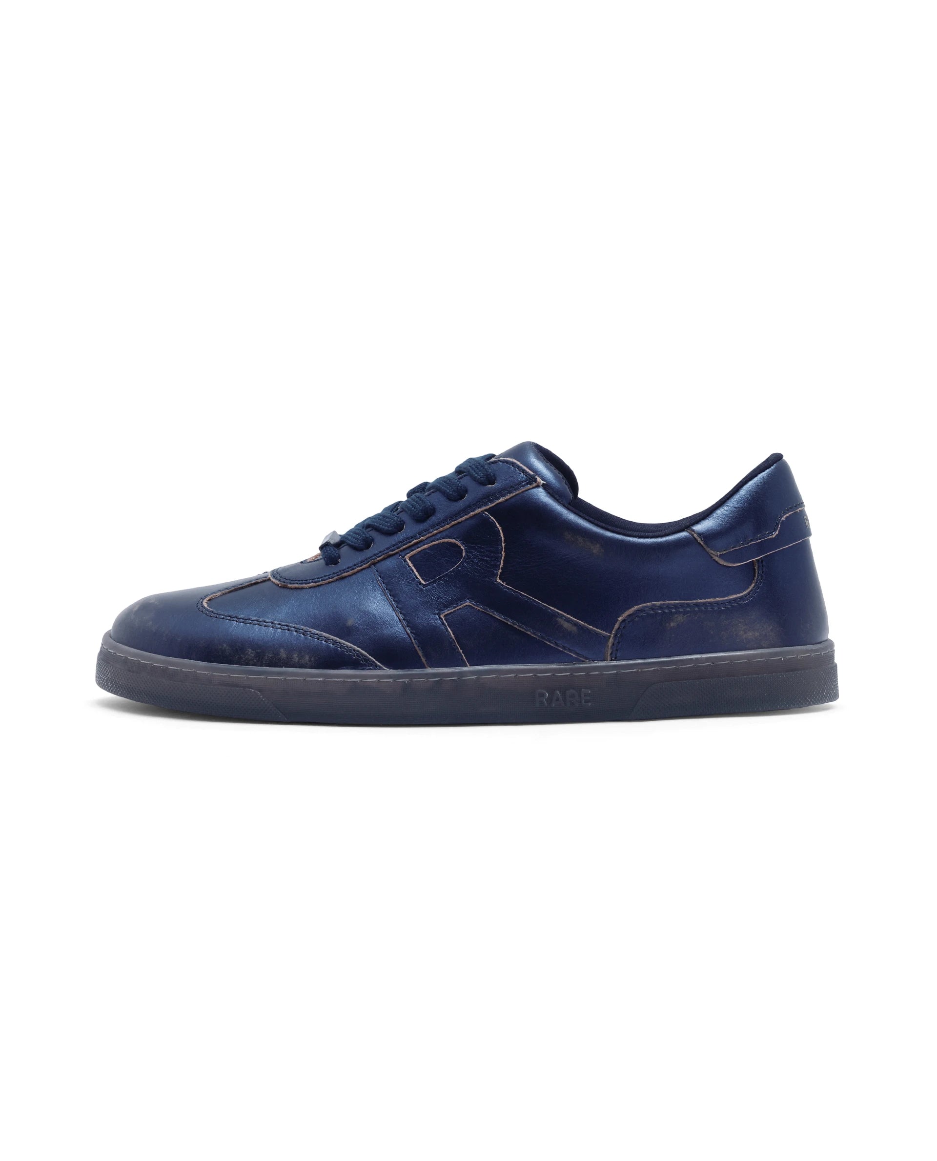 Rare Rabbit Men Mercure Metallic Blue Lace-Up Closure Shoes