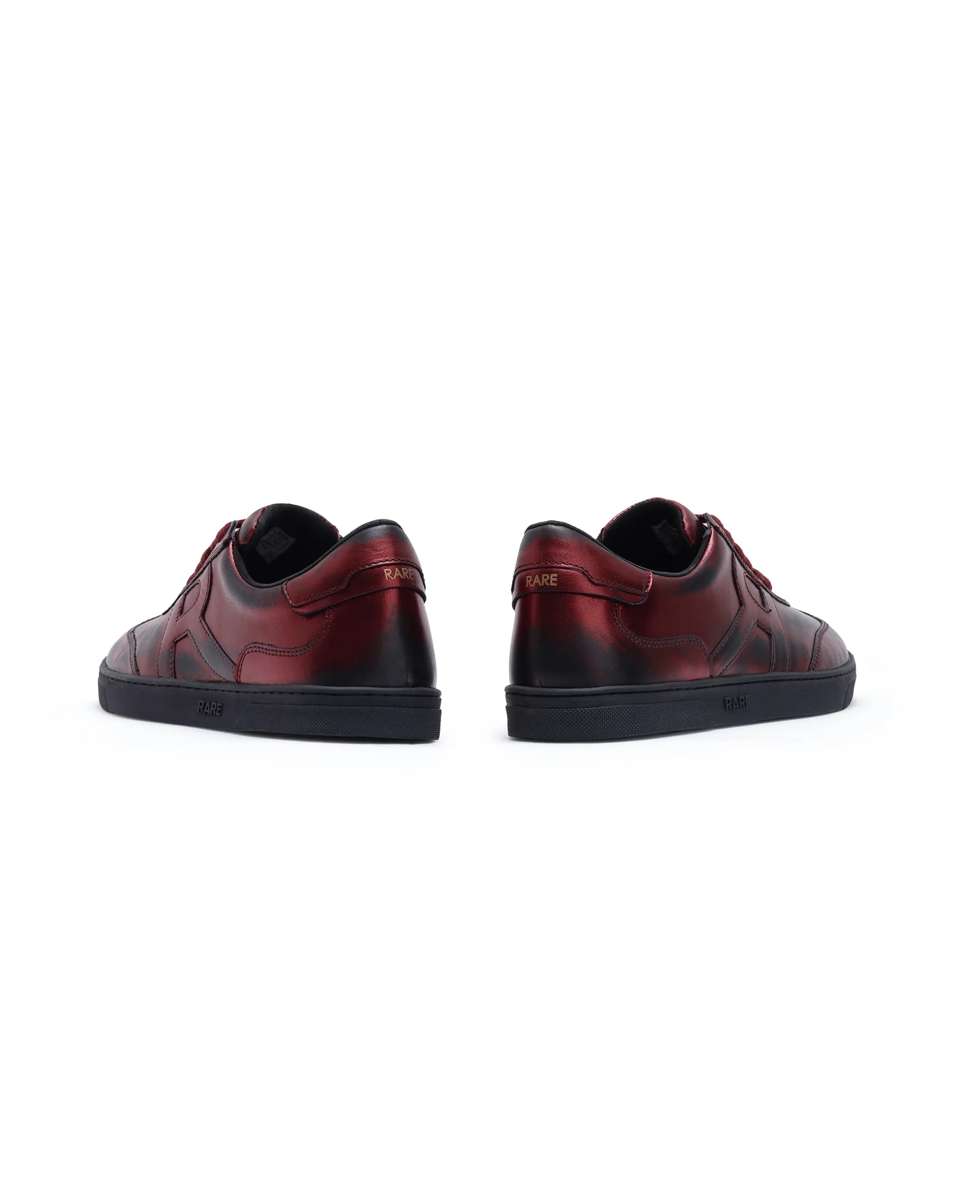 Rare Rabbit Men Mercure Metallic Red Lace-Up Closure Shoes