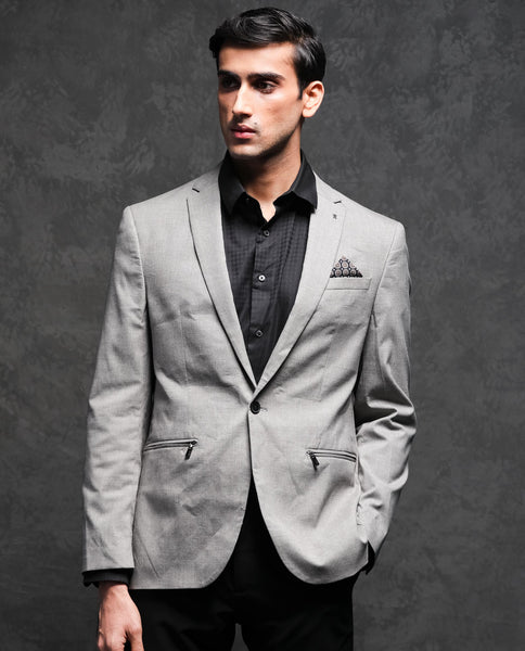 Mens light hot sale gray blazer