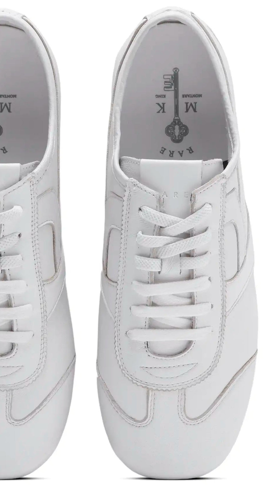 Rarez Men's Montare White Leather Sneaker
