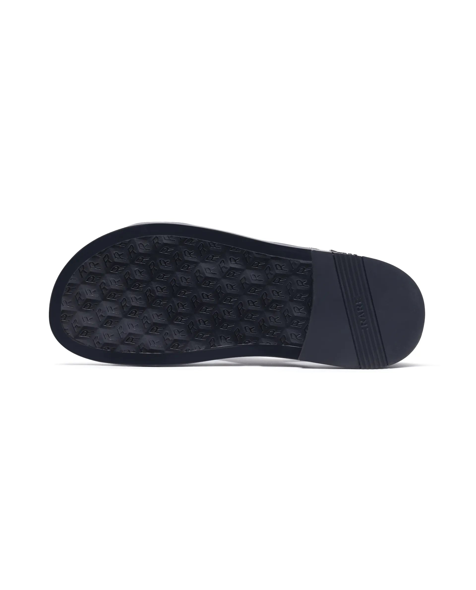 Rare Rabbit Men's Monz Black Slip-On Closure Sandal