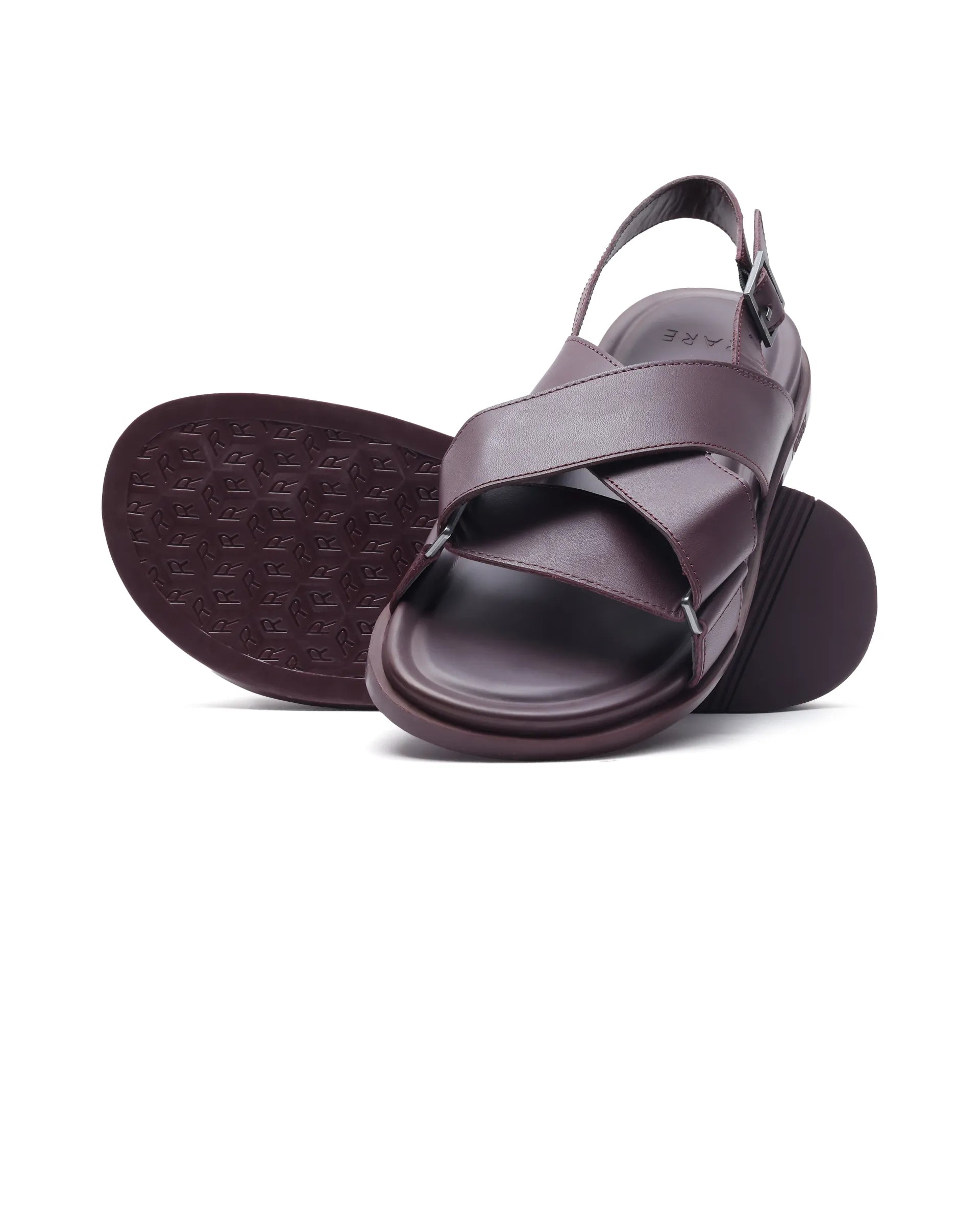 Rare Rabbit Men Monz Bordo Slip-On Closure Sandal