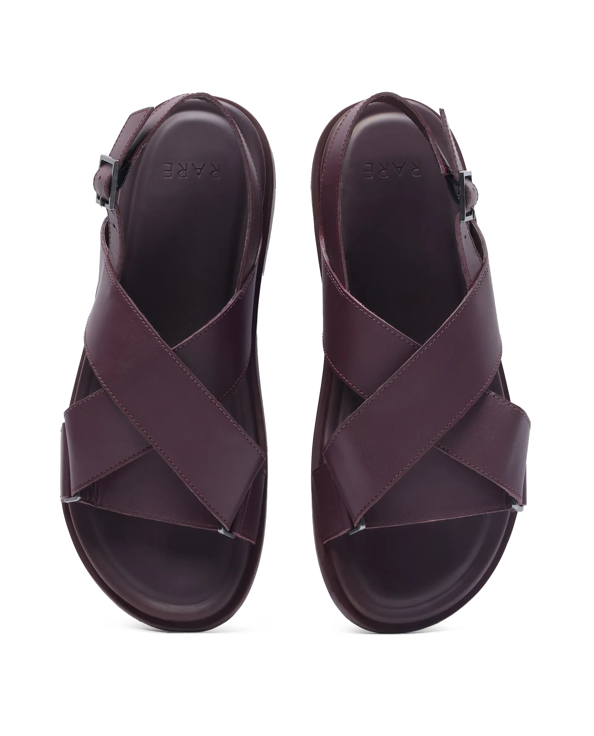 Rare Rabbit Men Monz Bordo Slip-On Closure Sandal
