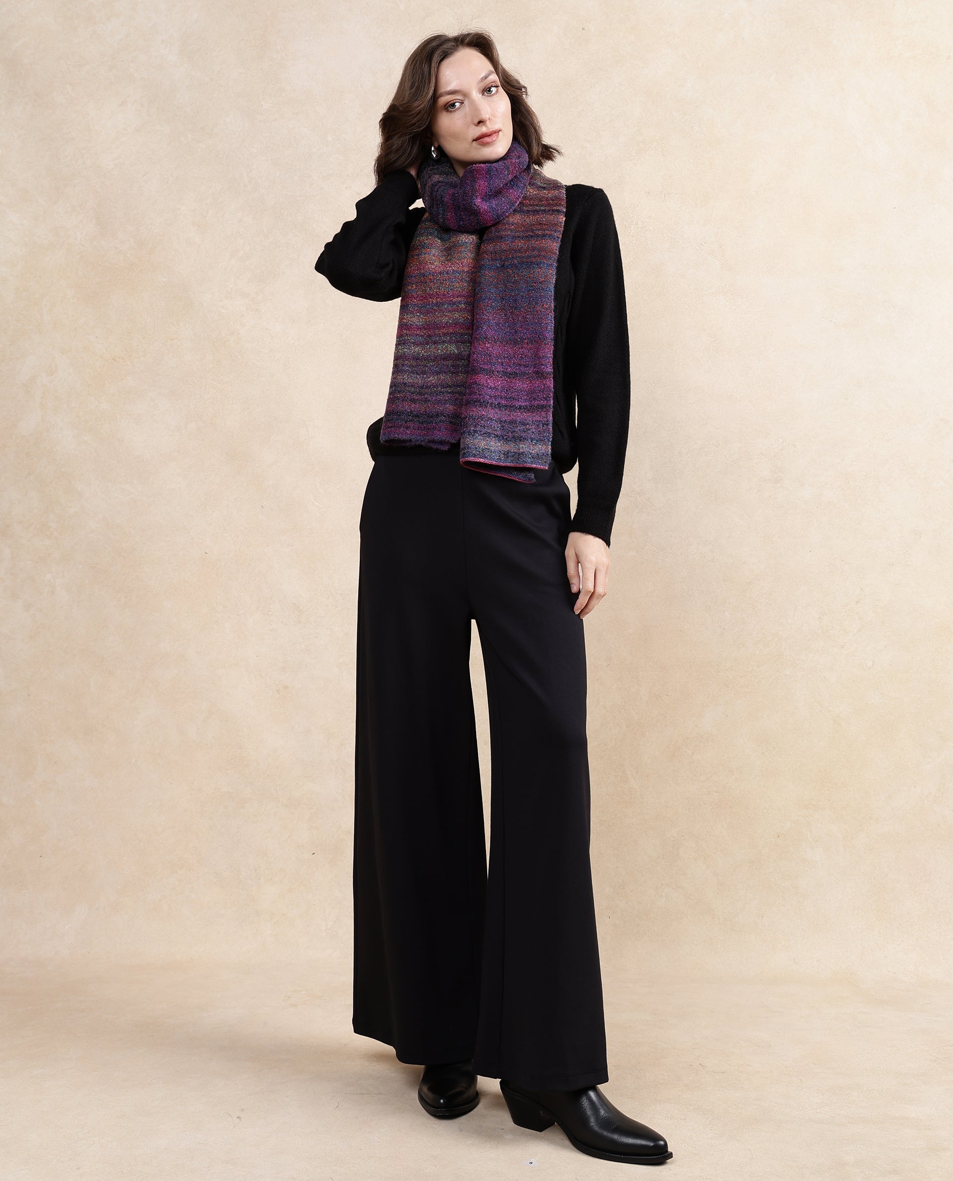 Rareism Women Muffy 2 Multi Plain Muffler