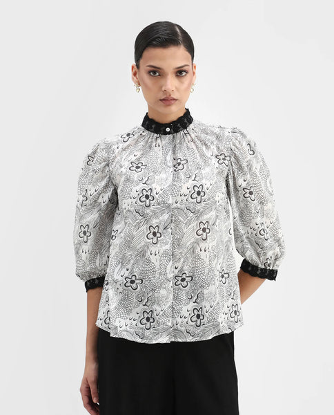 PNK-241111101 MUSEO WHITE BLOUSE