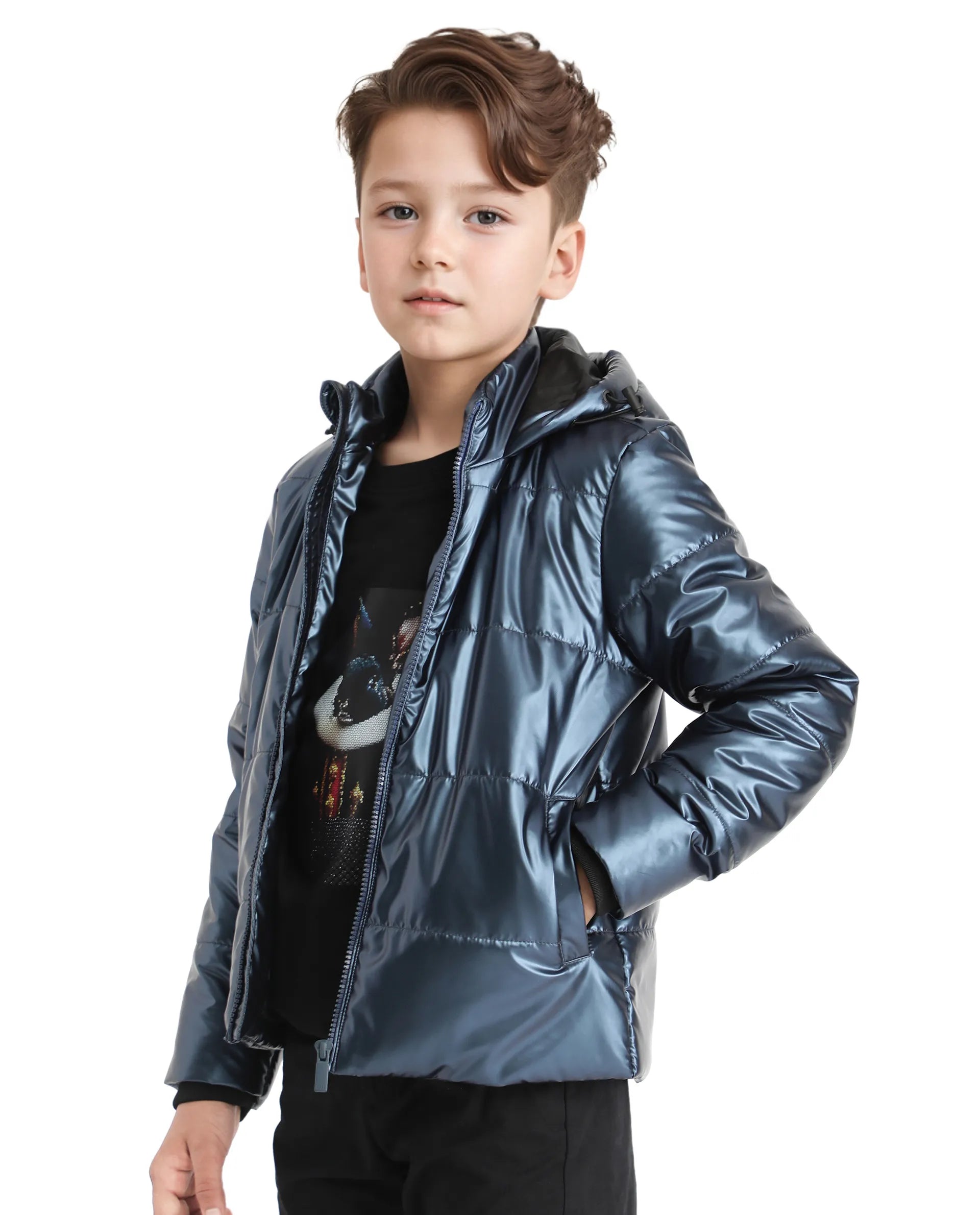 Rare Ones Kids Napier Flouroscent Purple Polyester Full Sleeve Solid Jacket