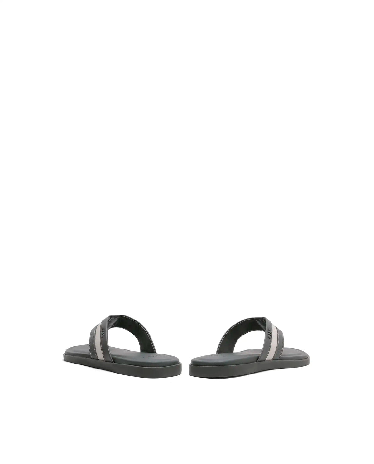 Rarez Men's Nate Olive/Ecru Leather Regular Sandal