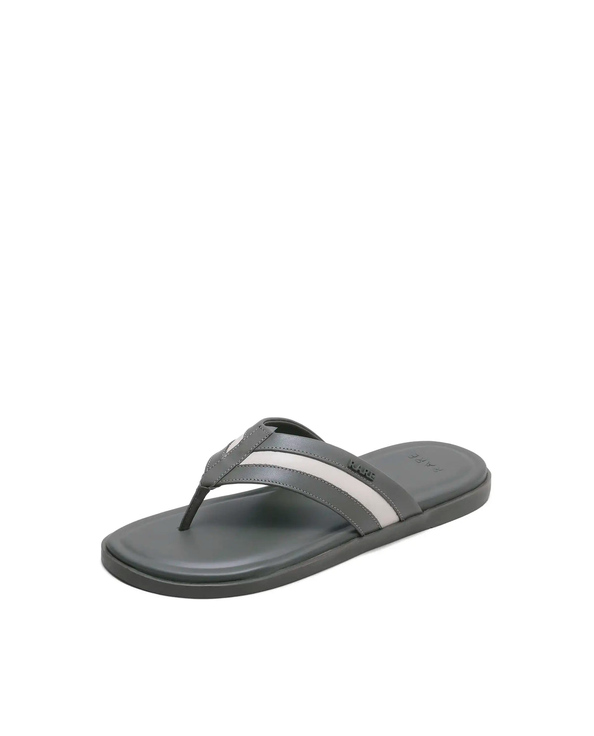 Rarez Men's Nate Olive/Ecru Leather Regular Sandal