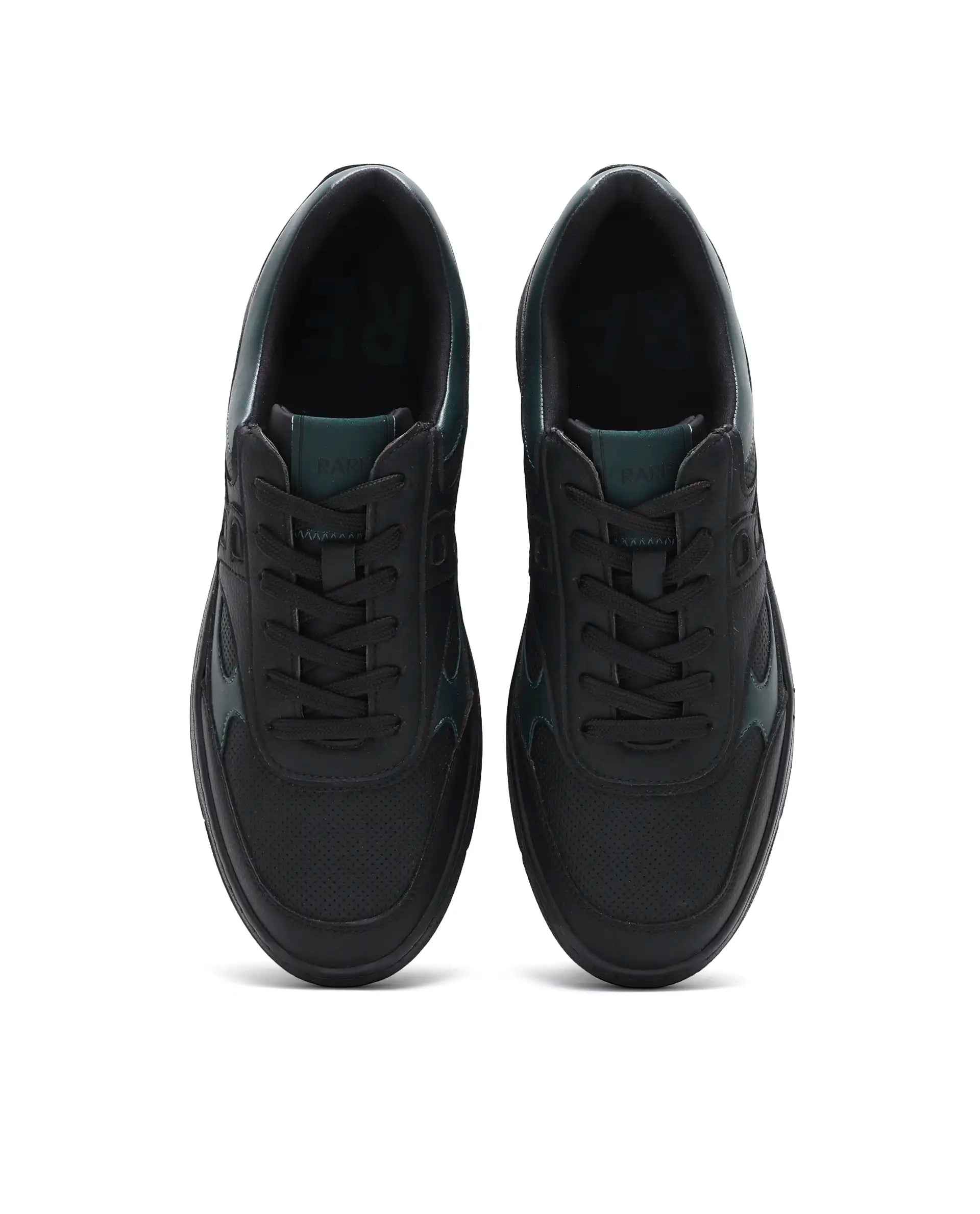 Rarez Men's Navo Black Micro Fiber Sneaker