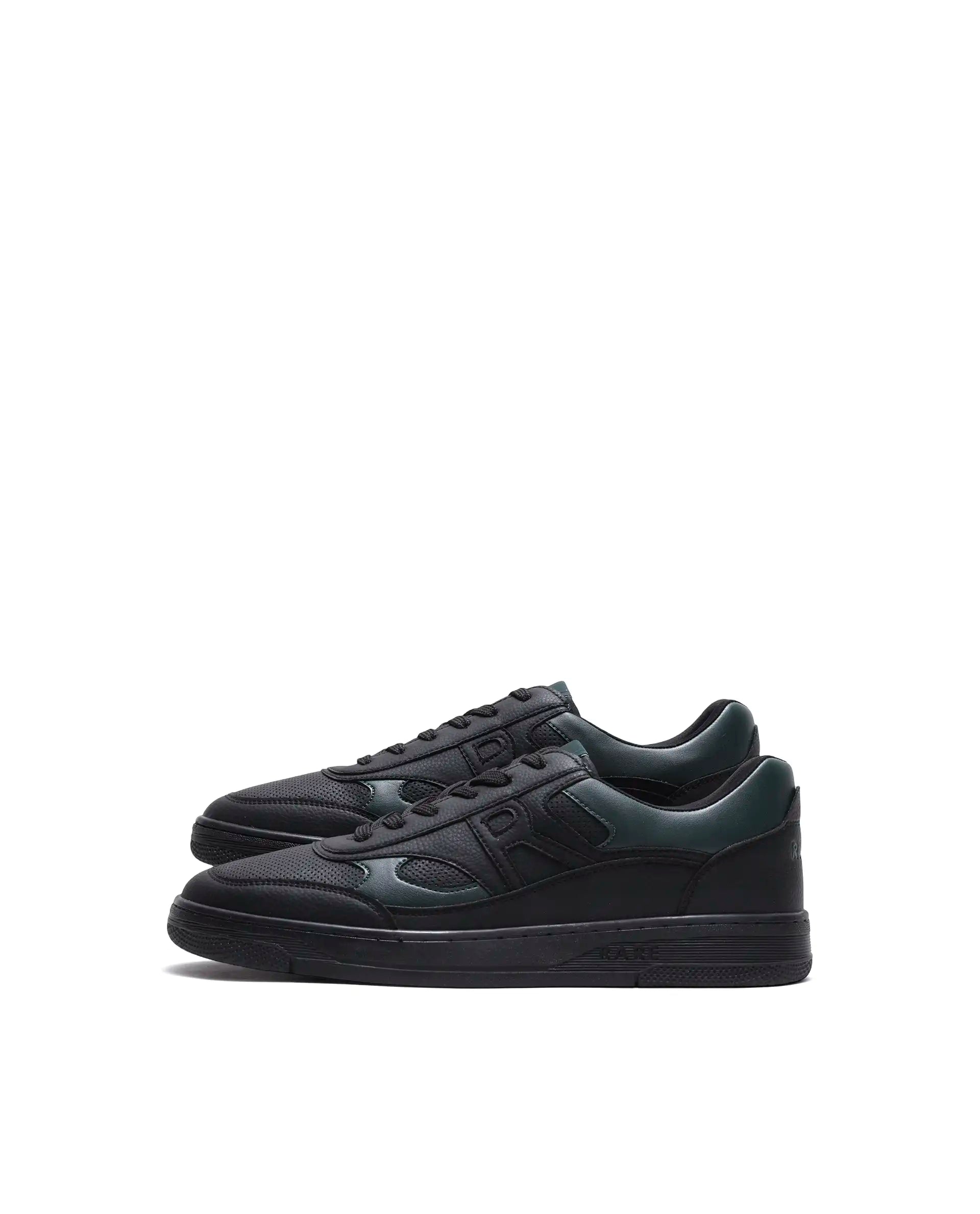 Rarez Men's Navo Black Micro Fiber Sneaker