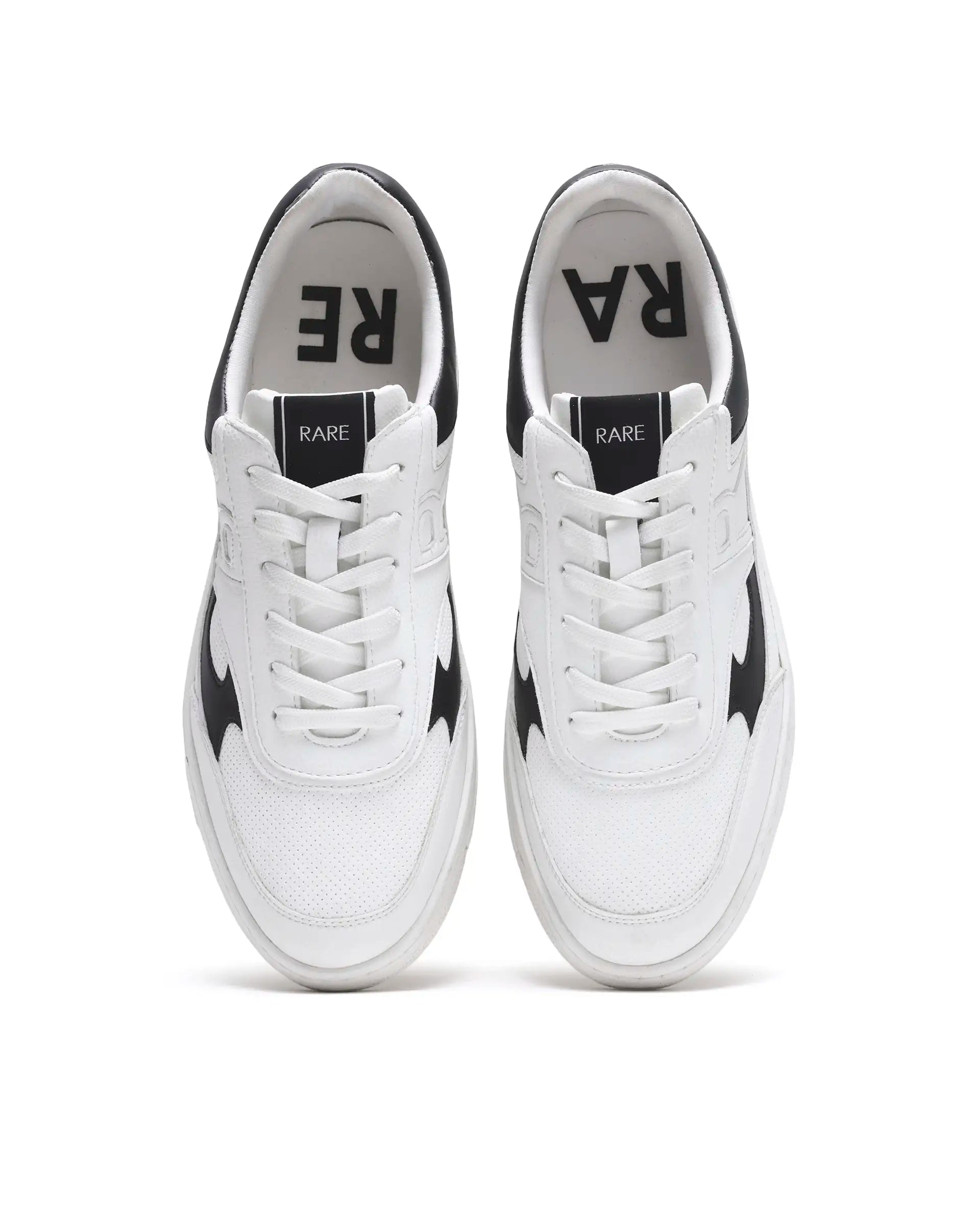 Rarez Men's Navo White/Black Micro Fiber Sneaker