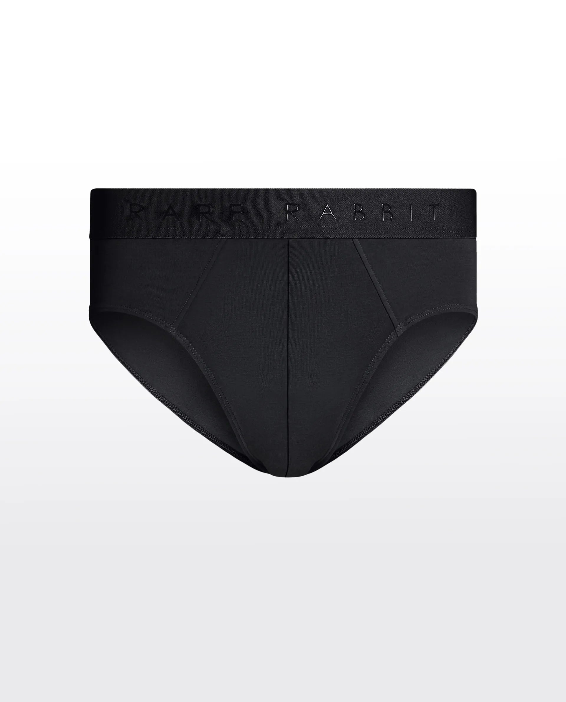 Rare Rabbit Men Near Black/White/Grey Soft Cotton Stretch Briefs (Pack Of 3)