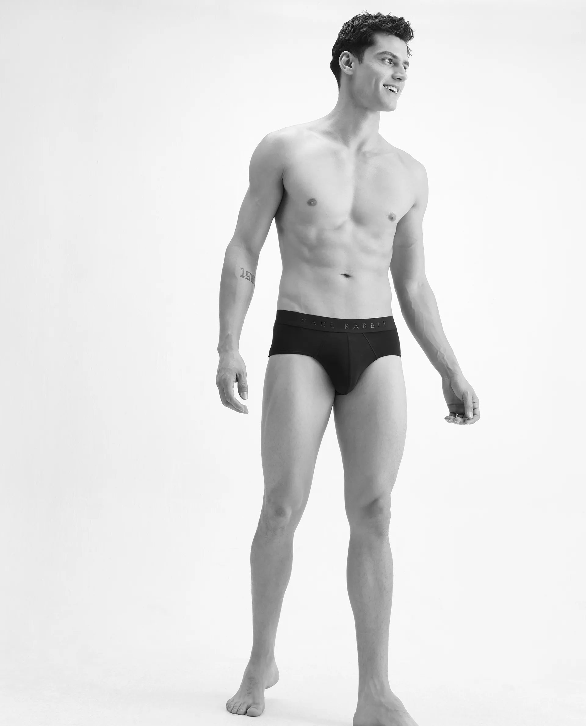 Rare Rabbit Men Near Navy Soft Cotton Stretch Briefs (Pack Of 3)