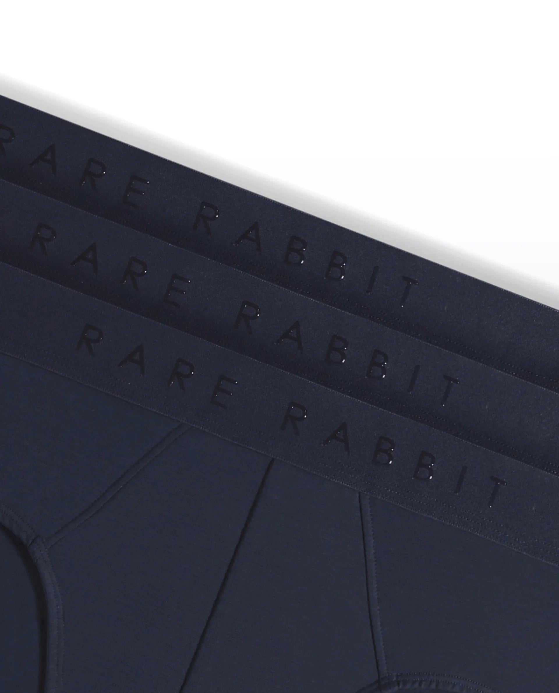 Rare Rabbit Men Near Navy Soft Cotton Stretch Briefs (Pack Of 3)