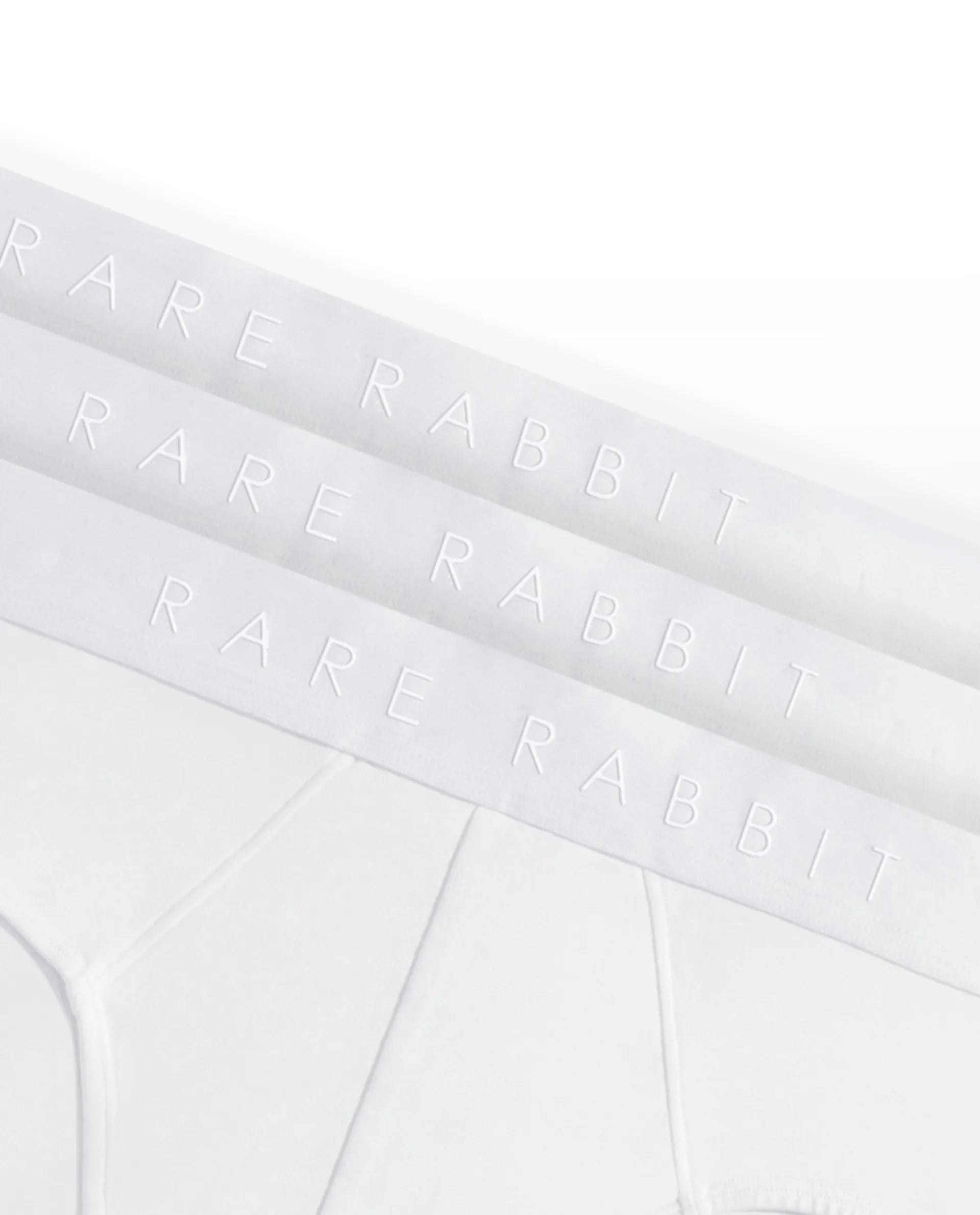 Rare Rabbit Men Near White Soft Cotton Stretch Briefs (Pack Of 3)