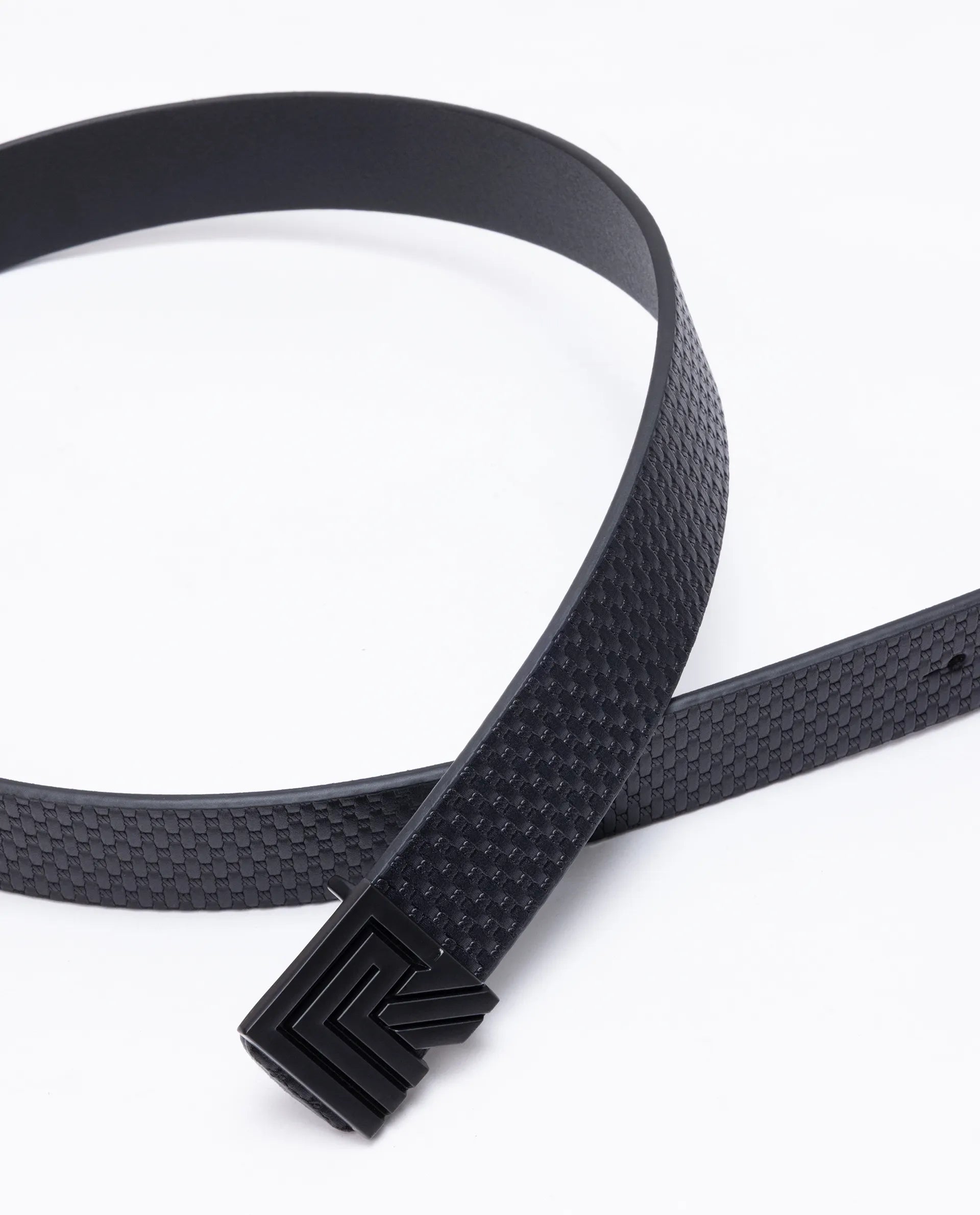 Rare Rabbit Men Nero Black Leather Belt