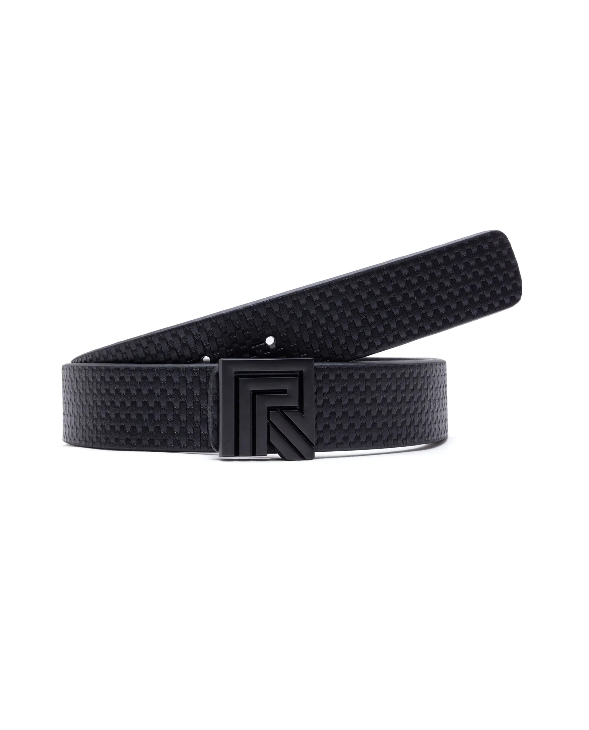 Rare Rabbit Men Nero Black Leather Belt