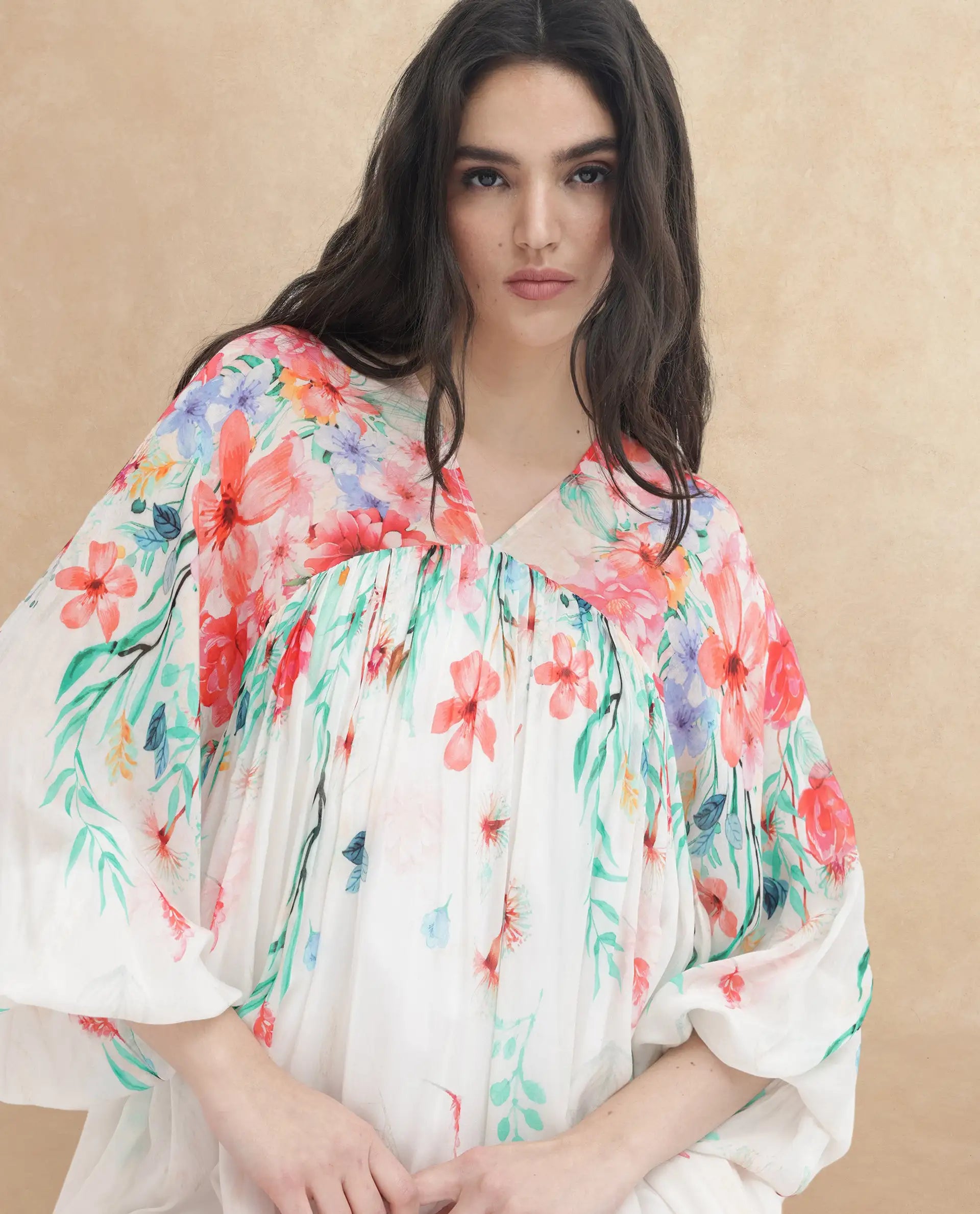 Rareism Womens Nicheo Multi Dress Full Sleeve Print