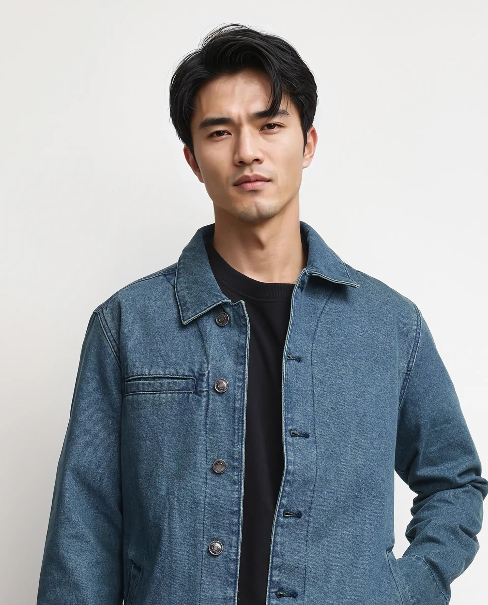 Rare Rabbit Men Nio Green Cotton Fabric Collared Neck Jacket