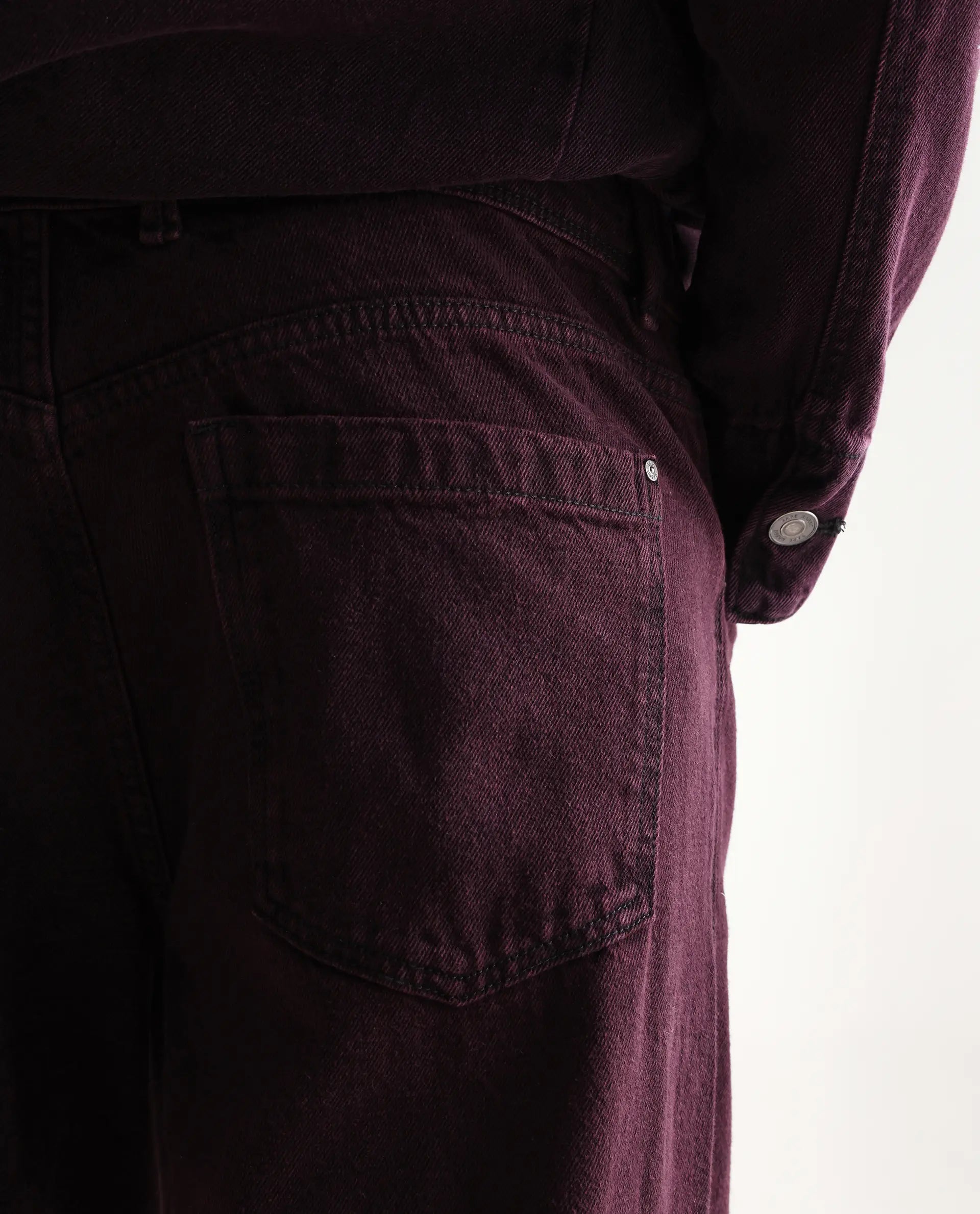 Rare Rabbit Men's Cotton Plain Baggy Fit Jeans