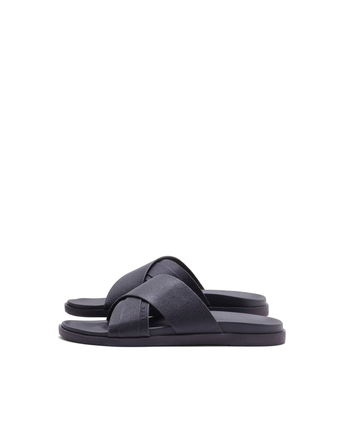 Rarez Men's Niro Dark Prune Leather Regular Sandal